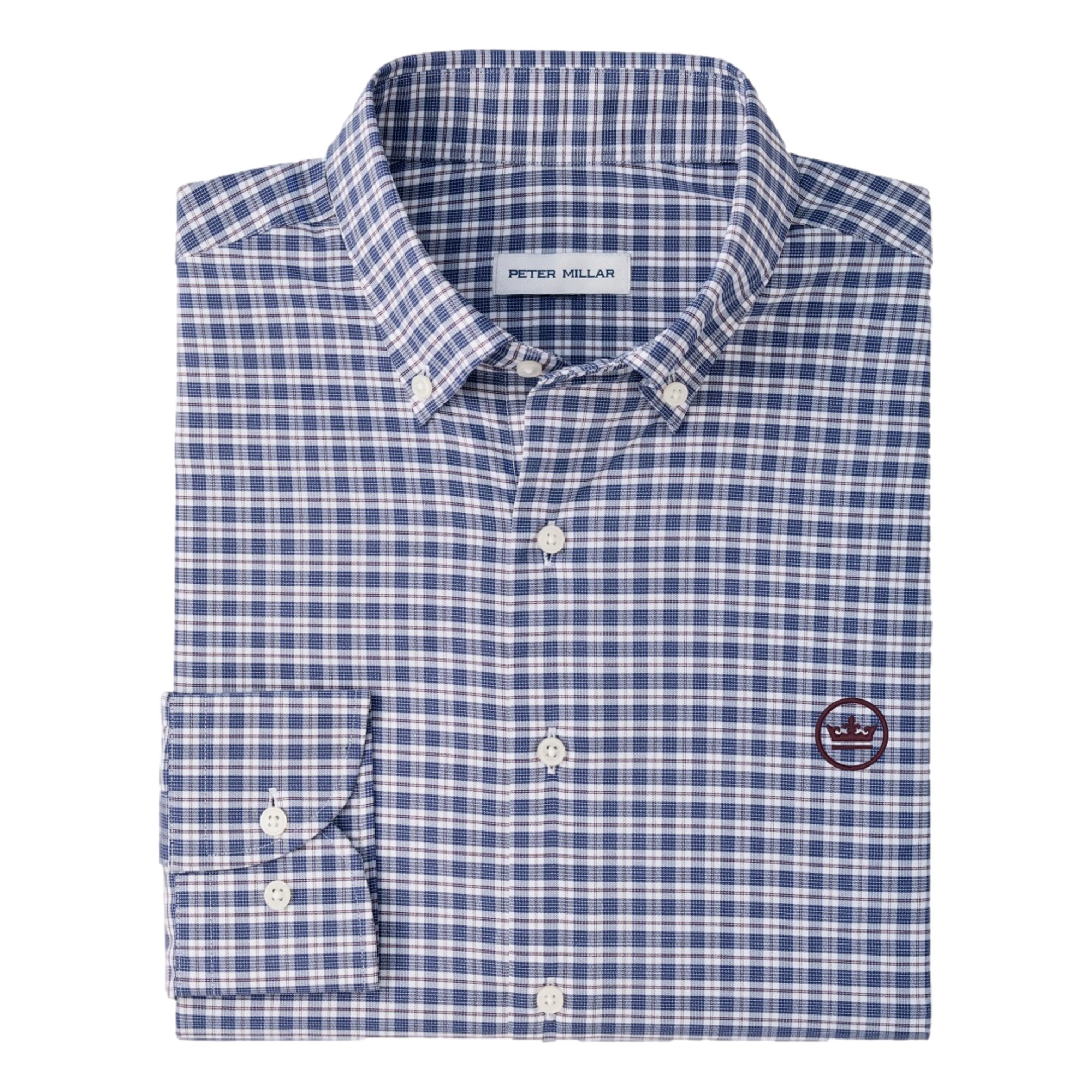 Clark Performance Twill Button Up Men's Long Sleeve Golf Shirt