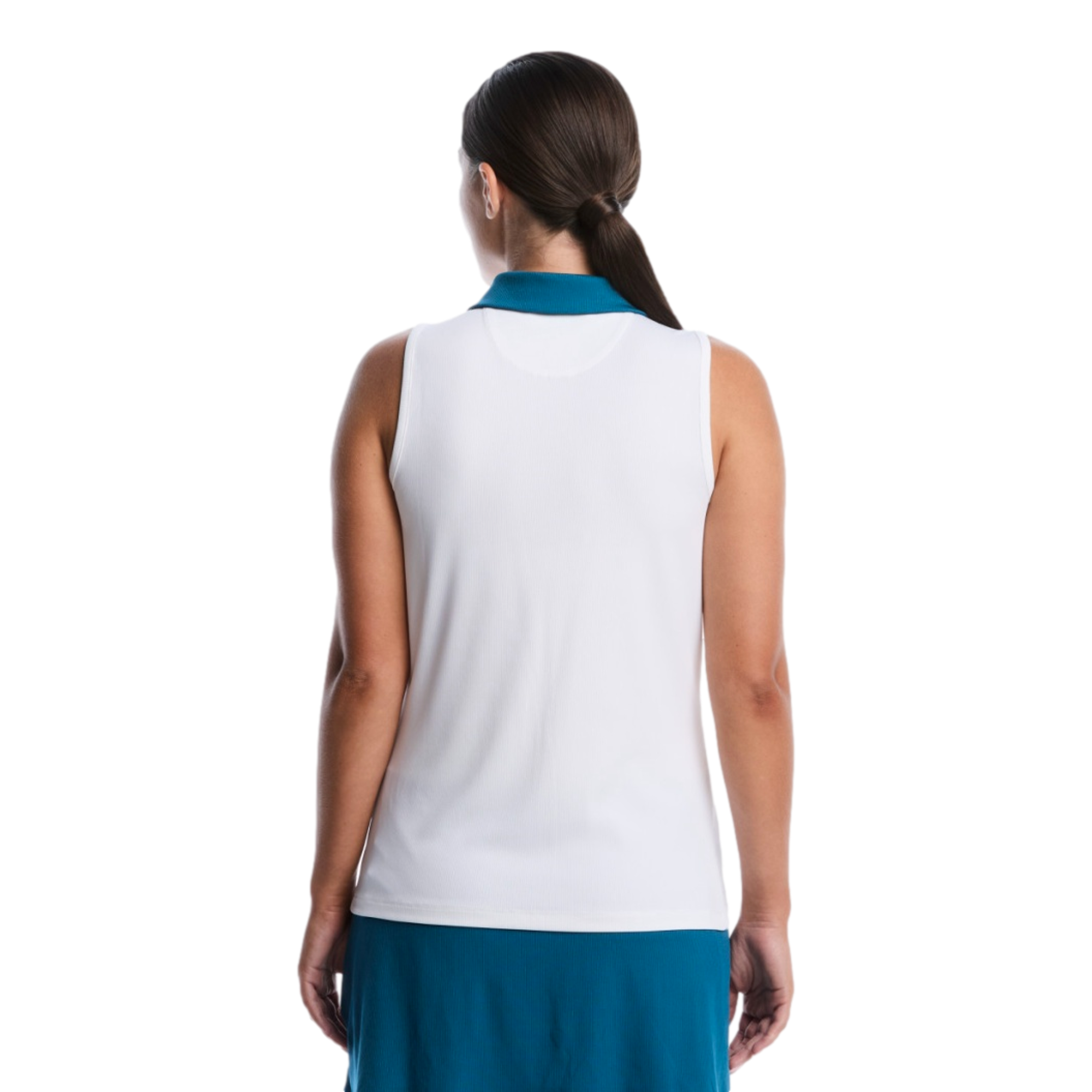 Ribbed Sleeveless Women's Quarter Zip Polo