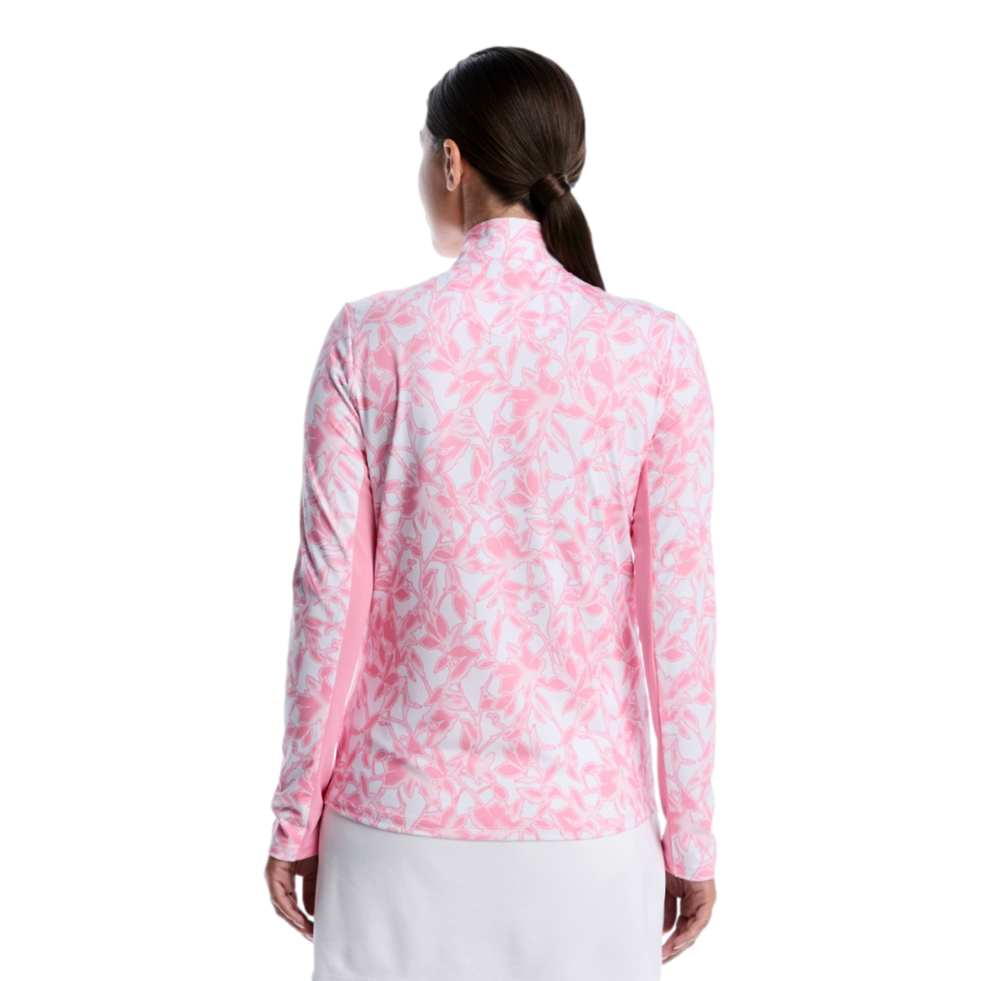 Watercolor Floral Sun Protection Women's Golf Quarter Zip