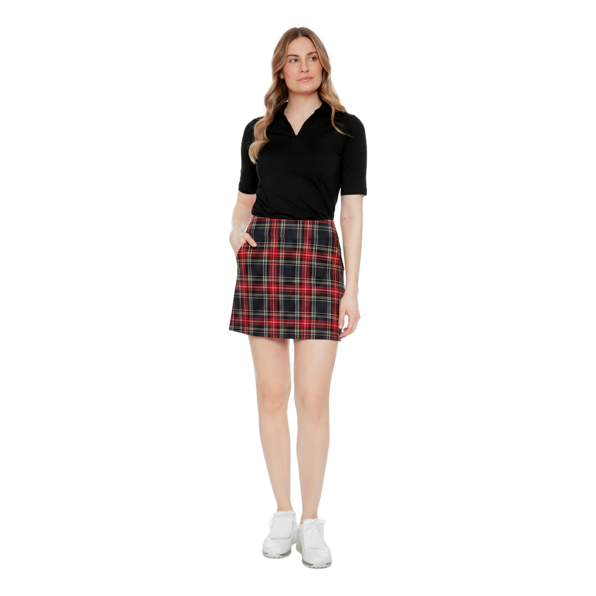 Holiday Plaid 16" Women's Golf Skort