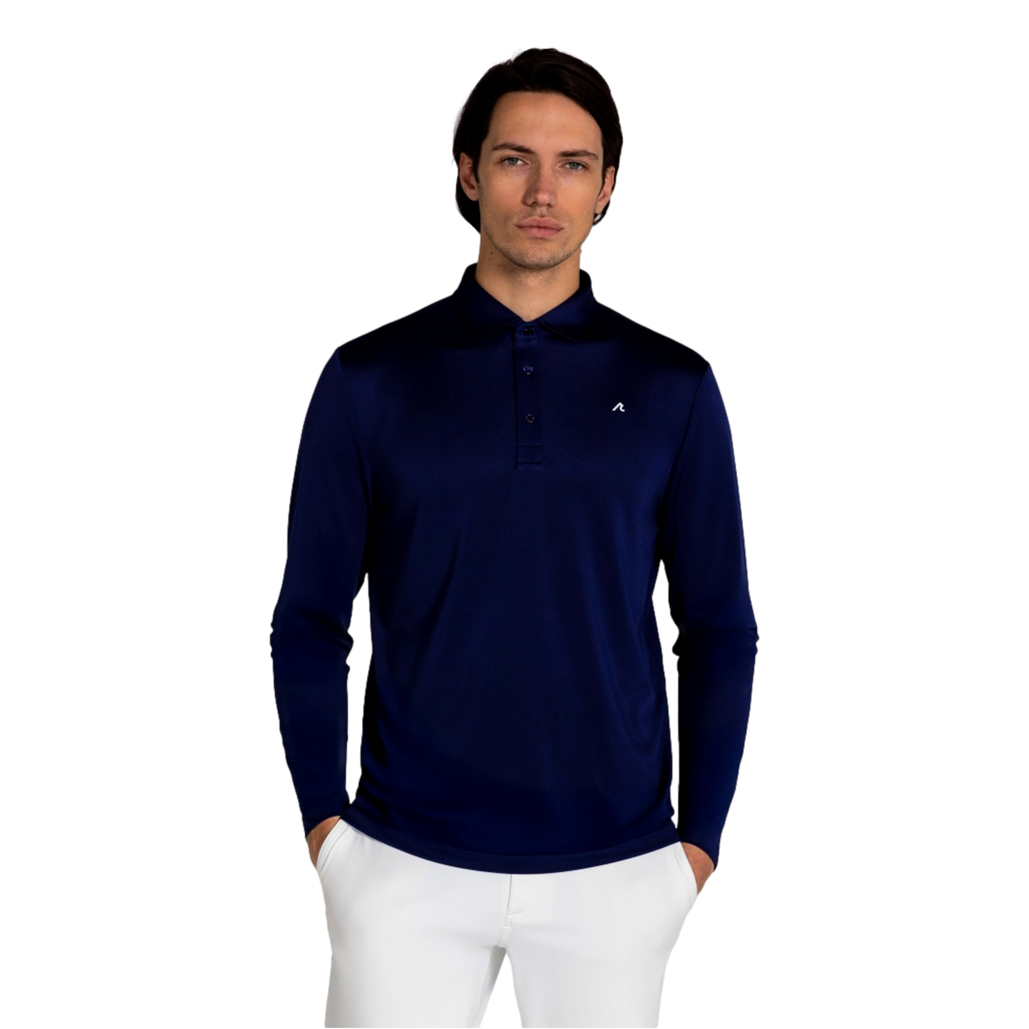Hoxton Long Sleeve Pique Men's Golf Polo Shirt