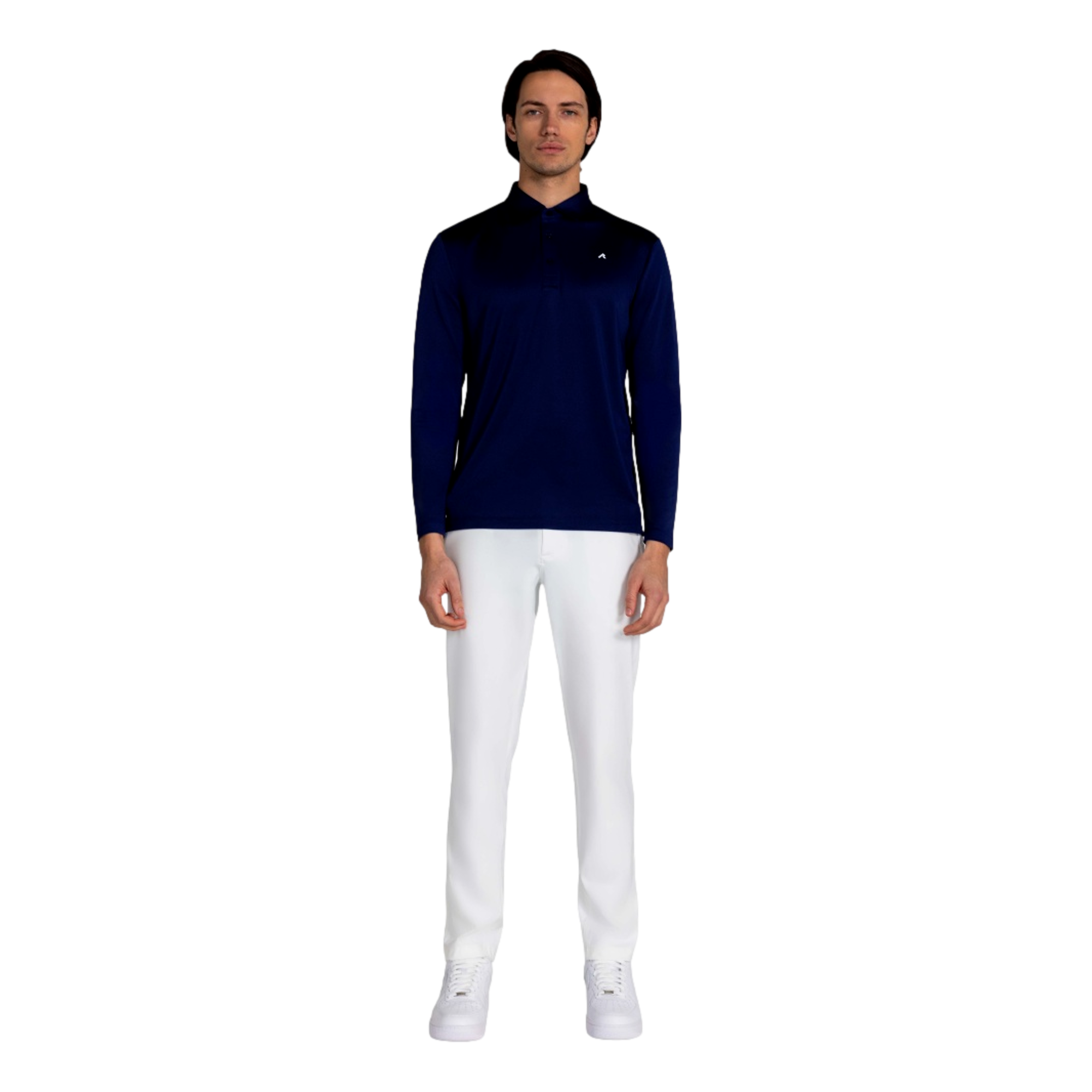 Hoxton Long Sleeve Pique Men's Golf Polo Shirt