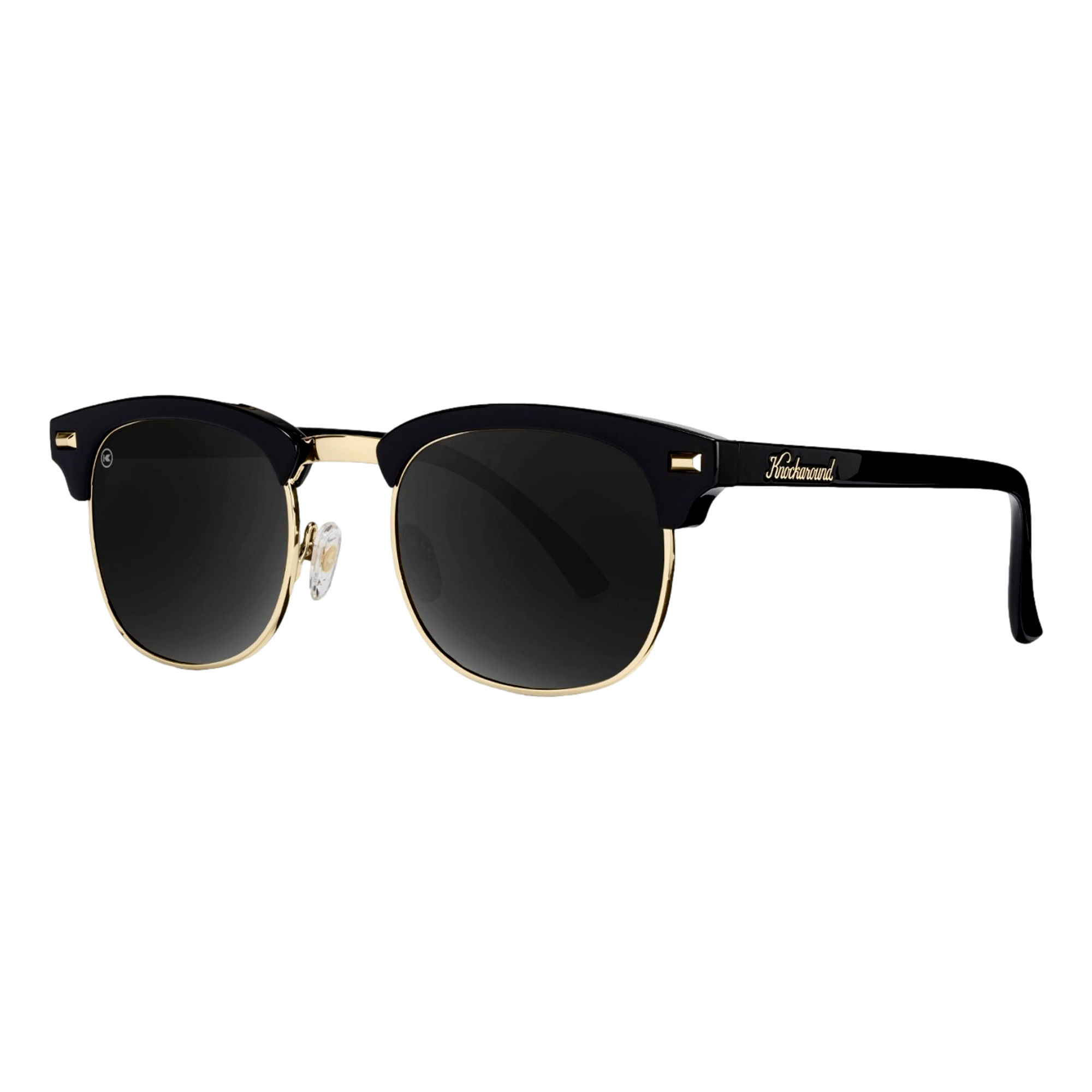 Glossy Black & Gold Brooklines Golf Sunglasses