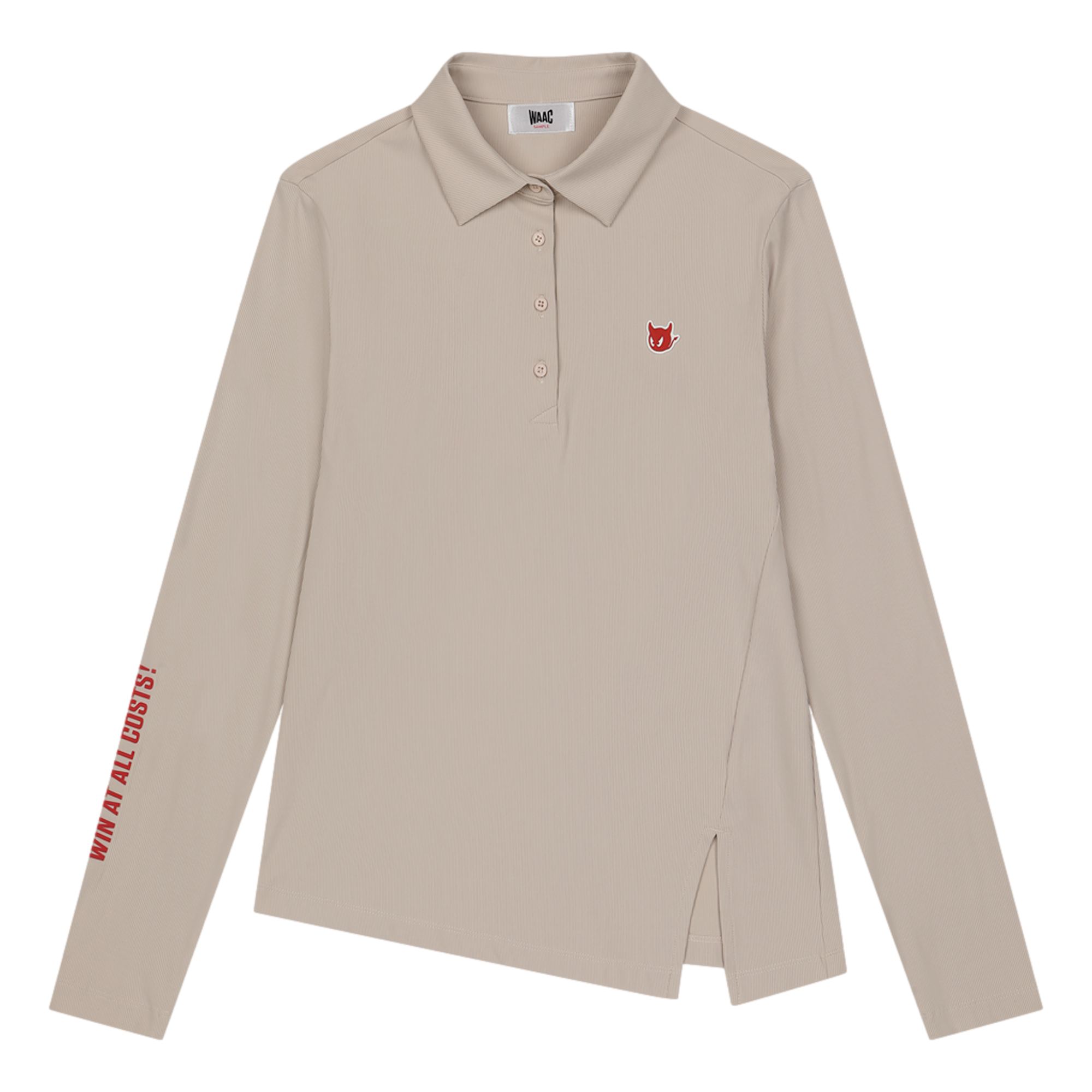 Slit Hem Women's Long Sleeve Golf Polo