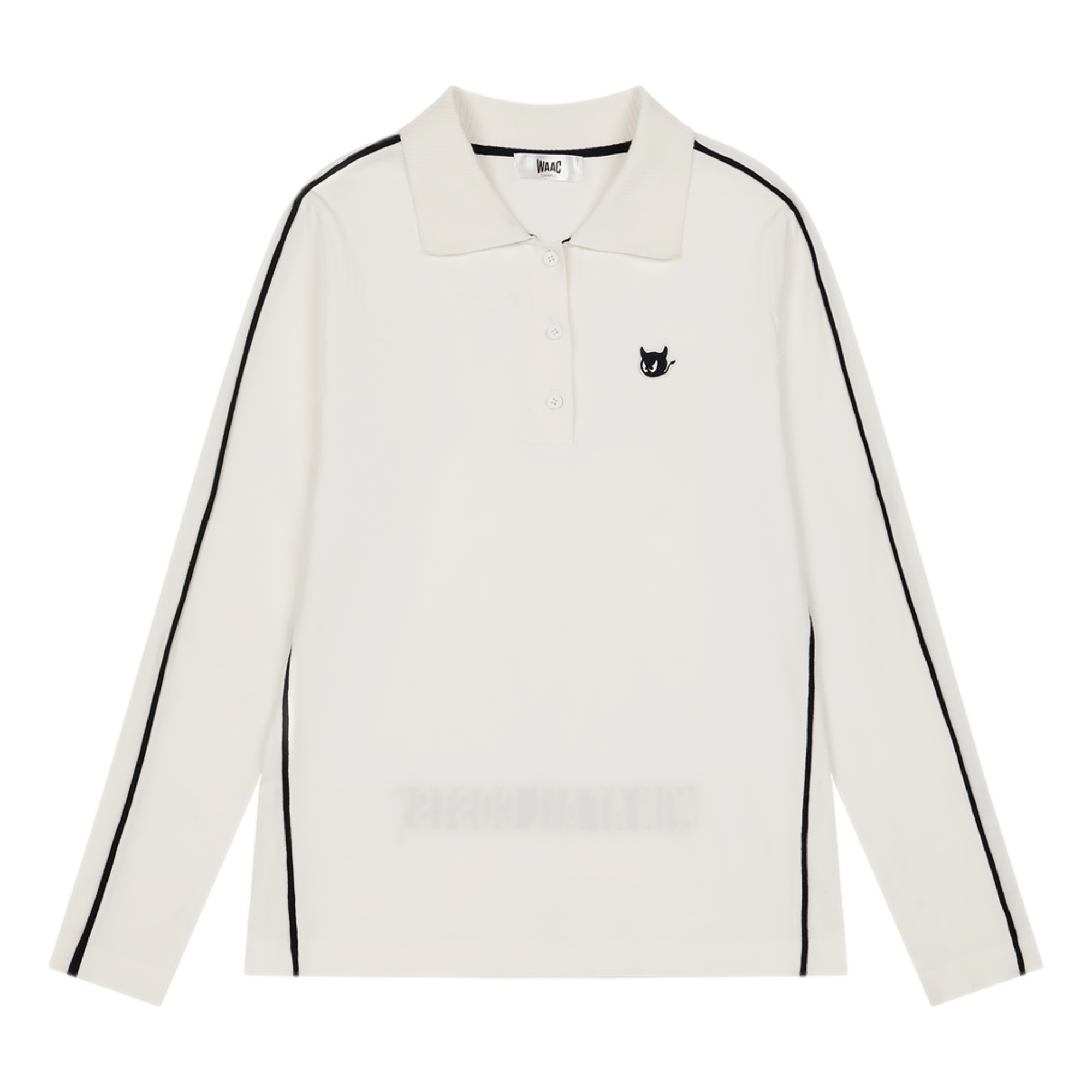 Slogan Knit Women's Long Sleeve Golf Polo