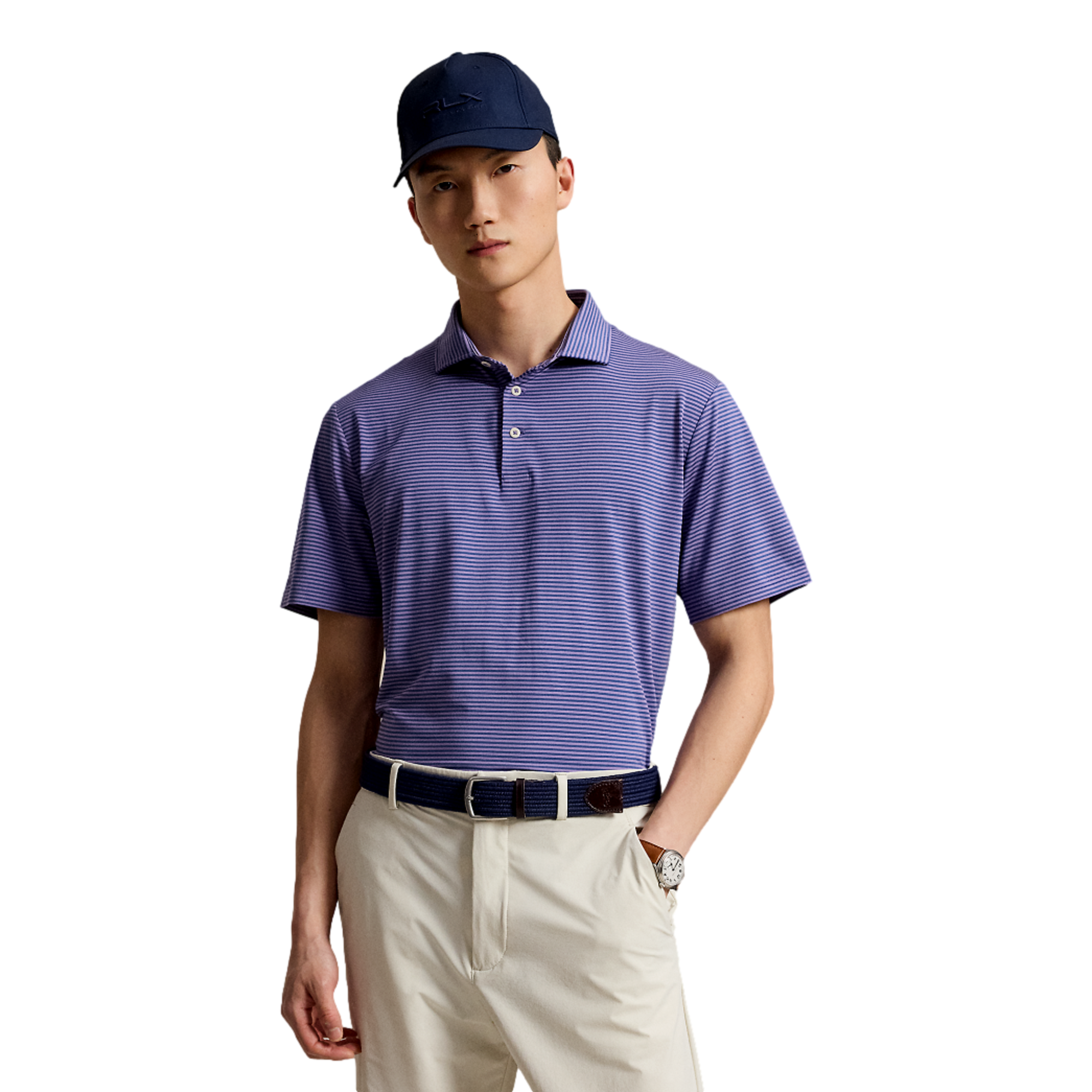 Airflow Yarn-Dyed Men's Knit Golf Polo Shirt