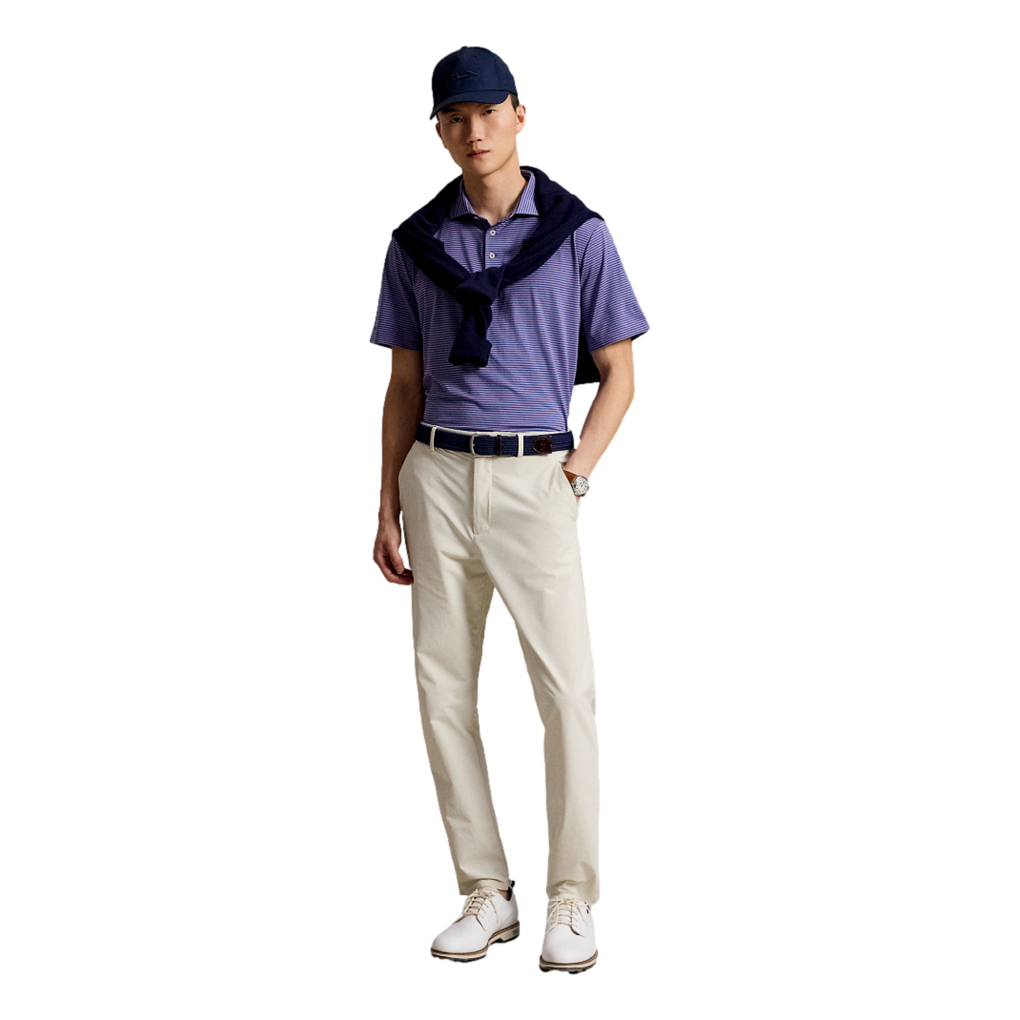Airflow Yarn-Dyed Men's Knit Golf Polo Shirt