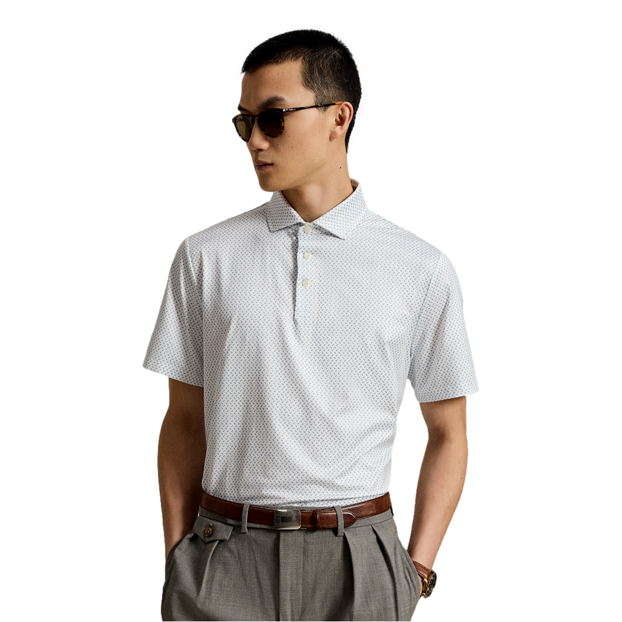 Teed Up Elevated Jersey Knit Men's Golf Polo Shirt