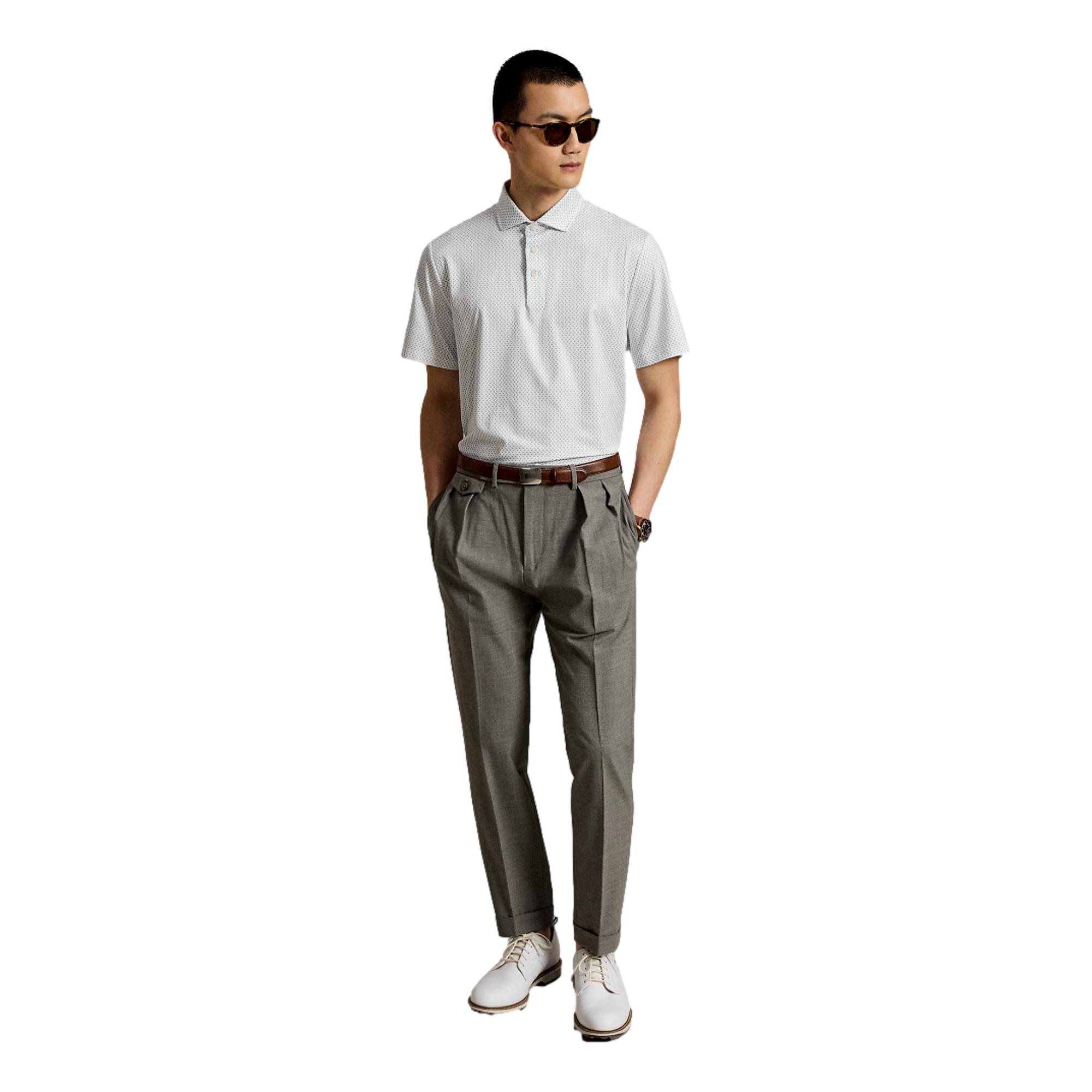 Teed Up Elevated Jersey Knit Men's Golf Polo Shirt
