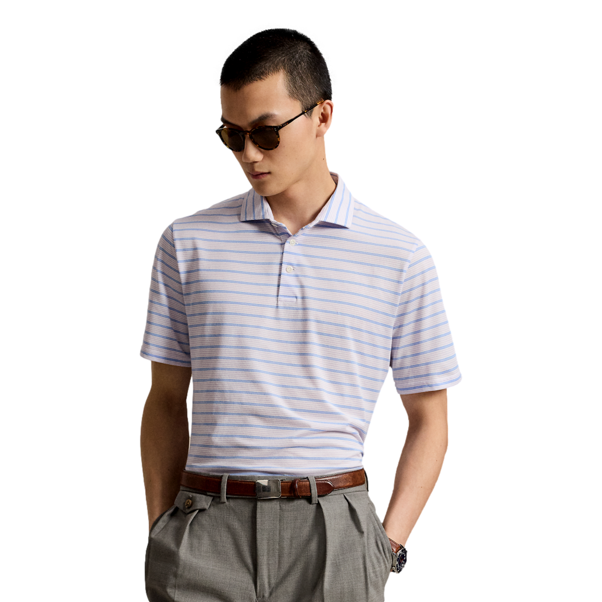 Tour Pique Yarn-Dyed Knit Men's Golf Polo Shirt