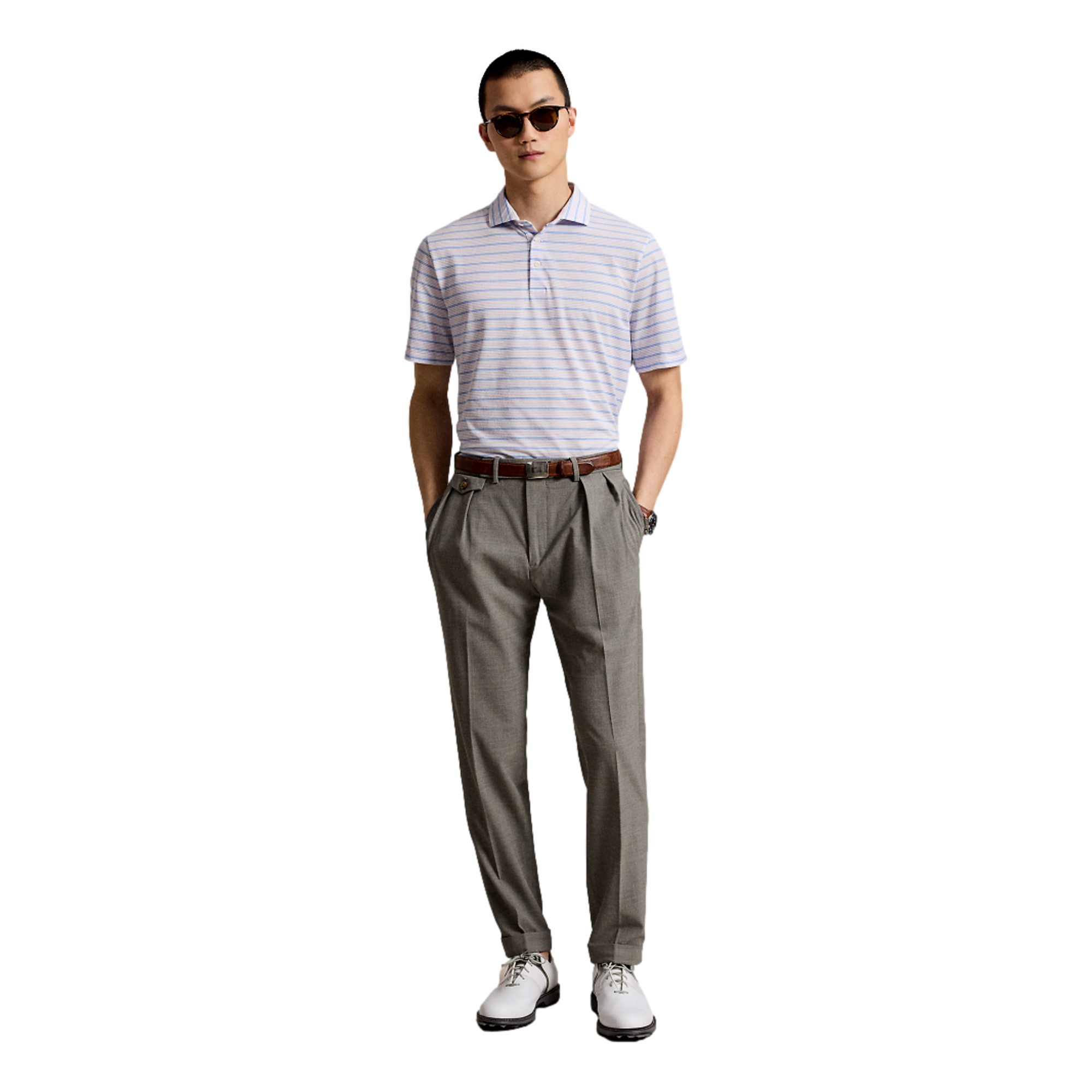 Tour Pique Yarn-Dyed Knit Men's Golf Polo Shirt