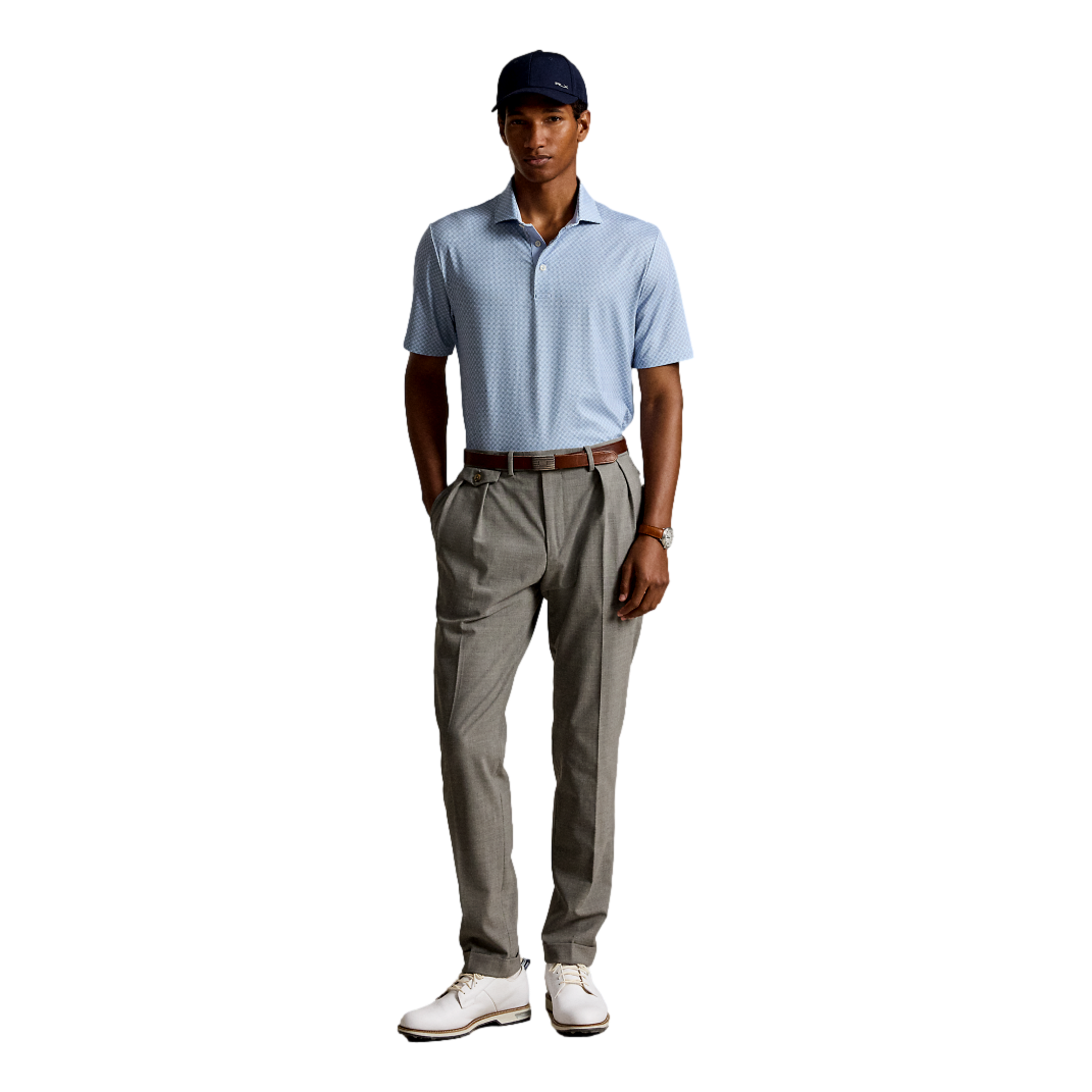 Airflow Printed Knit Men's Golf Polo Shirt