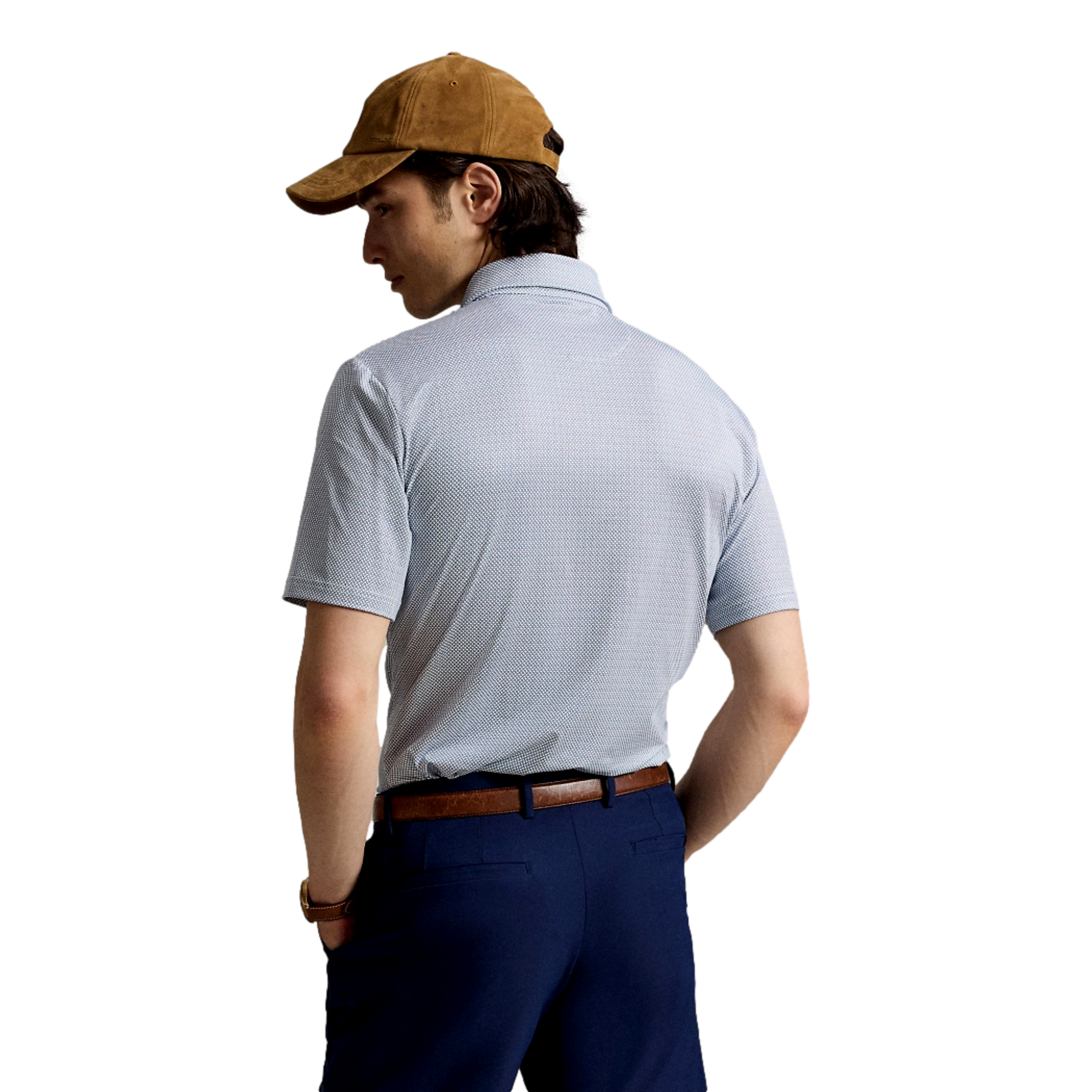 Fifeshire Geo Printed Jersey Men's Golf Polo Shirt