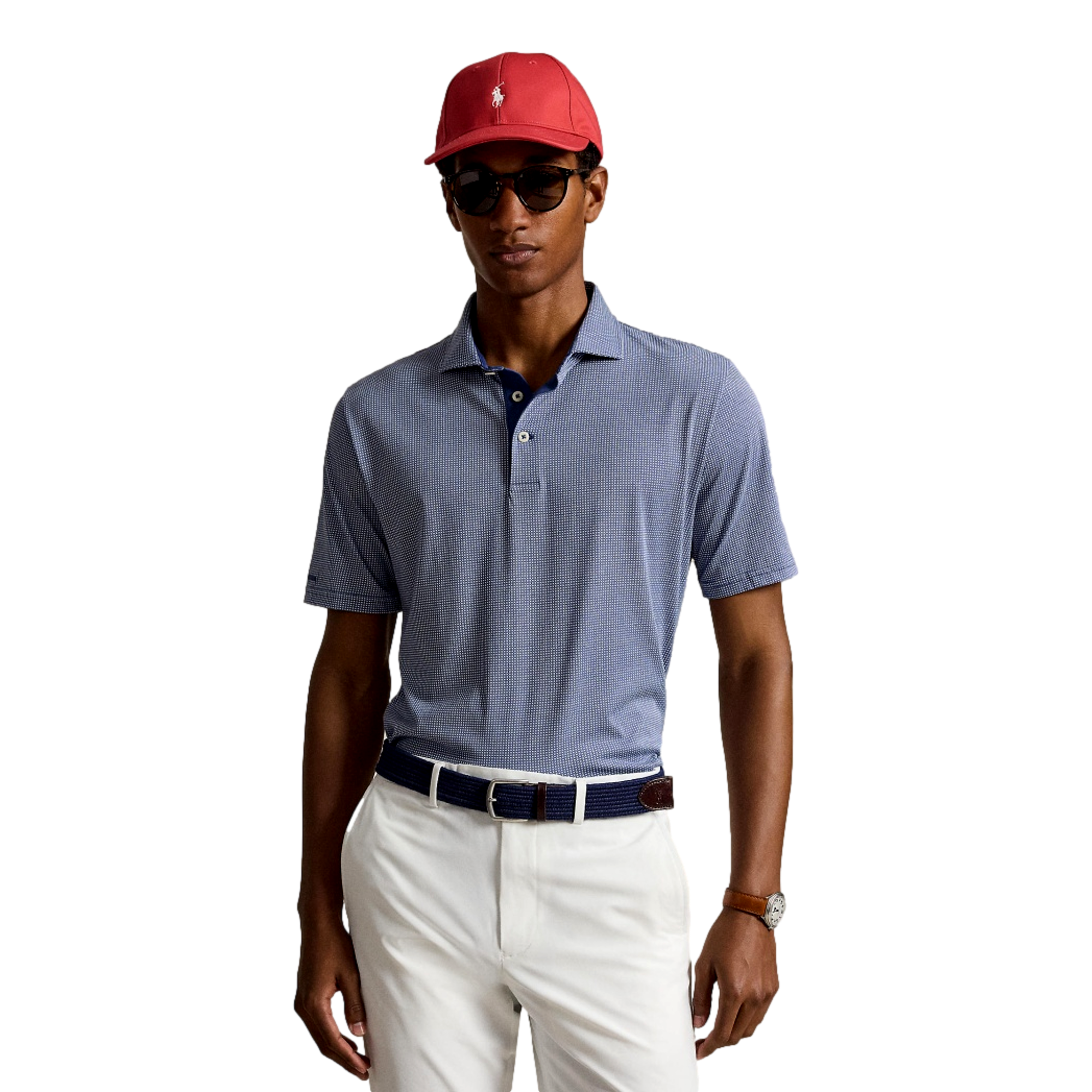 Old Course Grid Cotton Jersey Men's Golf Polo Shirt