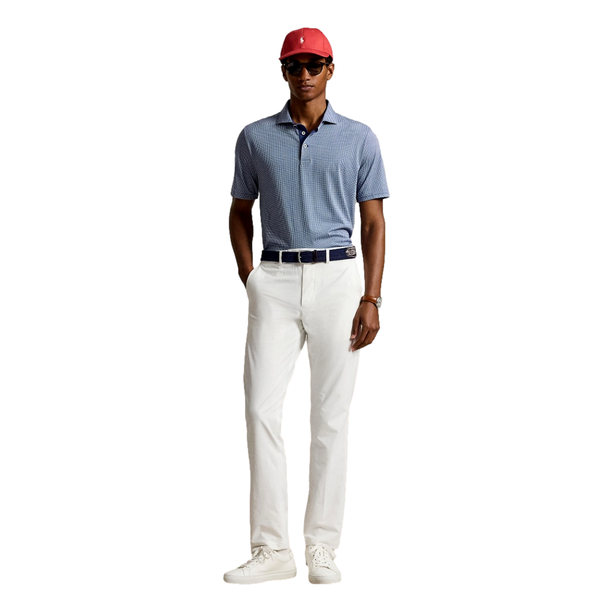 Old Course Grid Cotton Jersey Men's Golf Polo Shirt