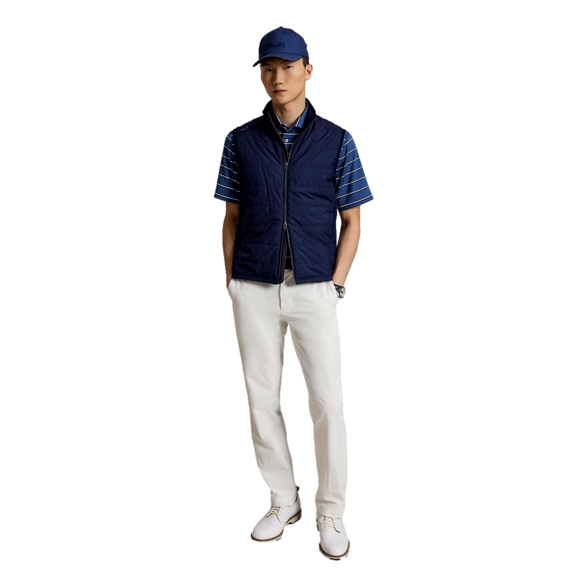 Airflow Yarn-Dyed Knit Men's Golf Polo Shirt