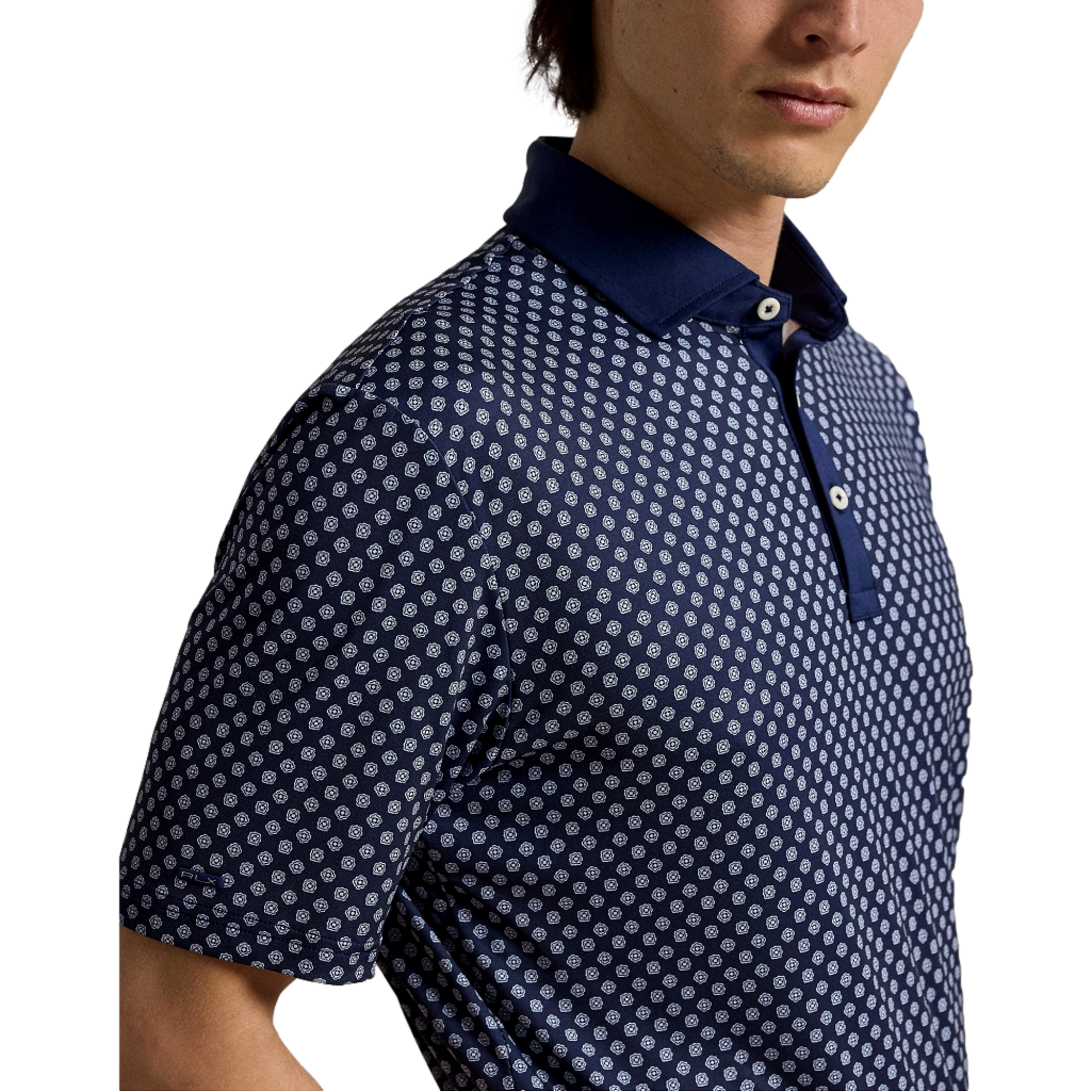 Airflow Printed Knit Men's Golf Polo Shirt