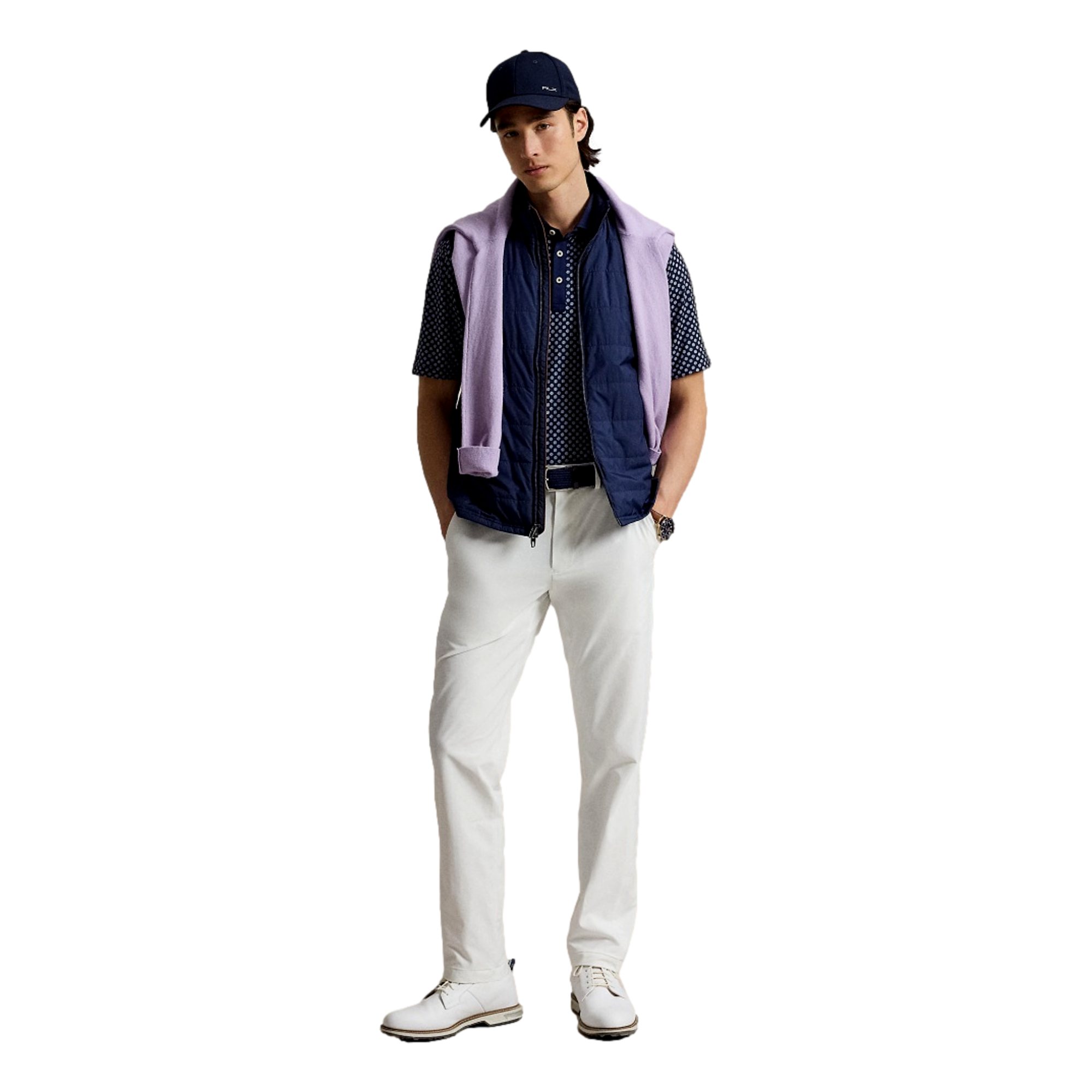 Airflow Printed Knit Men's Golf Polo Shirt