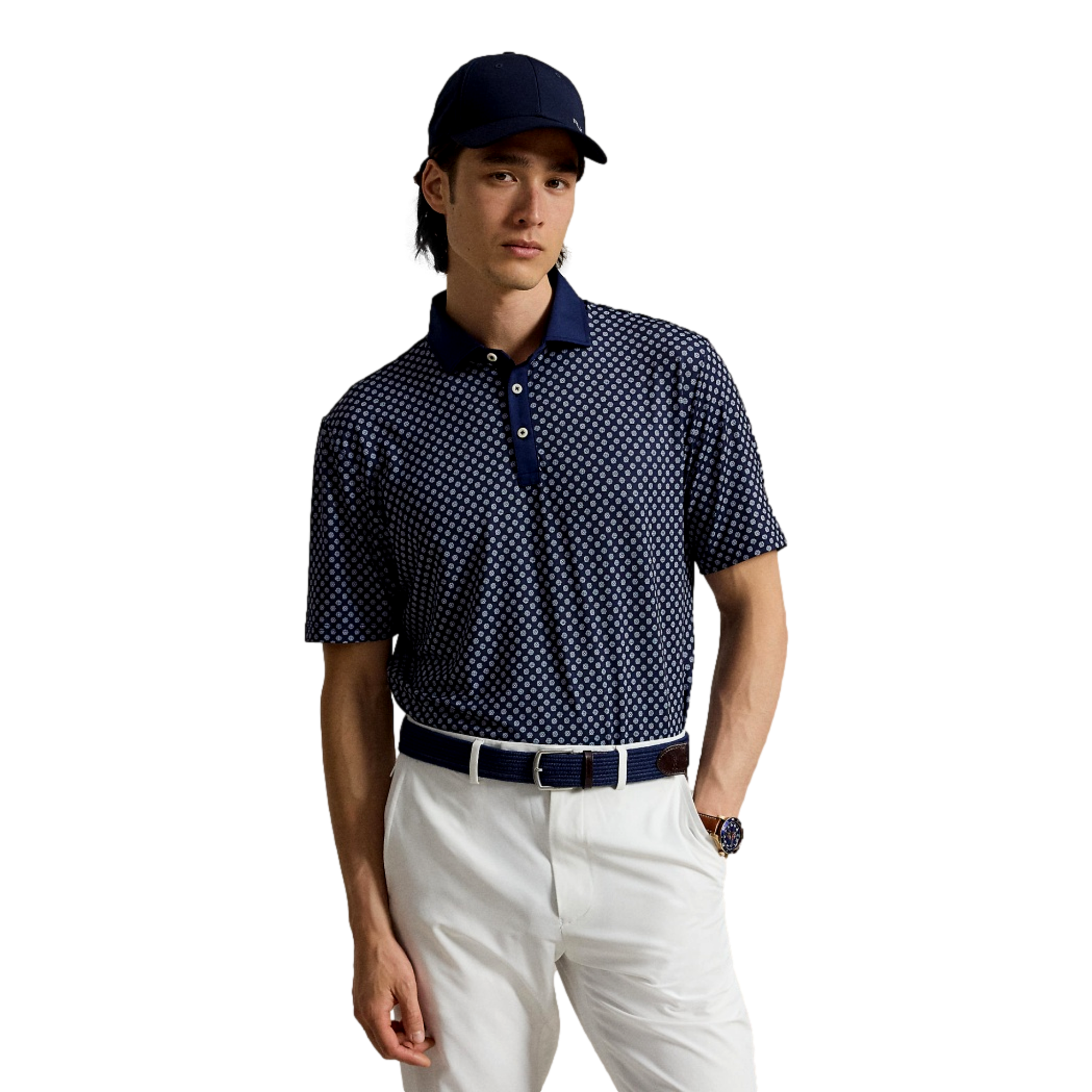 Airflow Printed Knit Men's Golf Polo Shirt