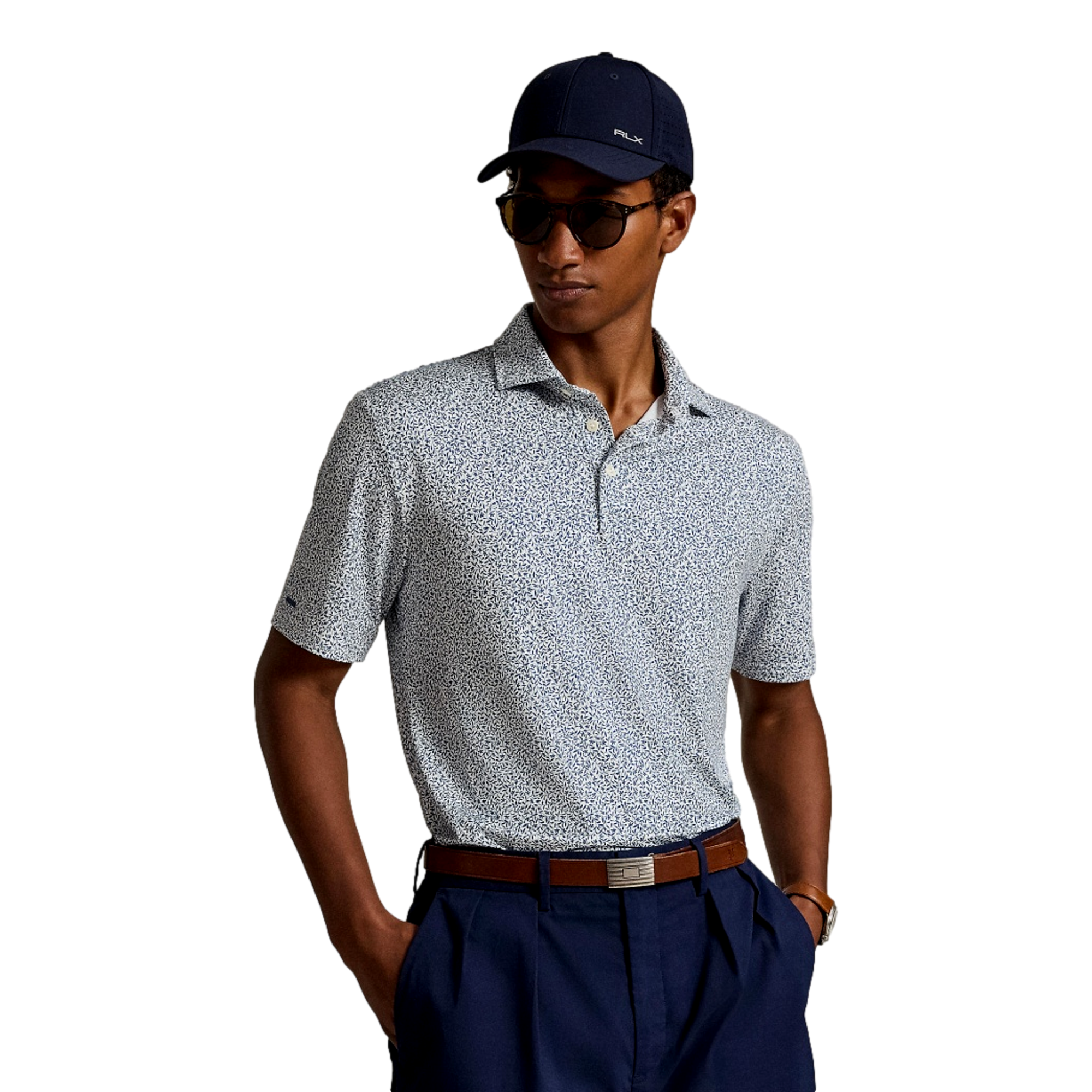 Airflow Printed Knit Men's Golf Polo Shirt
