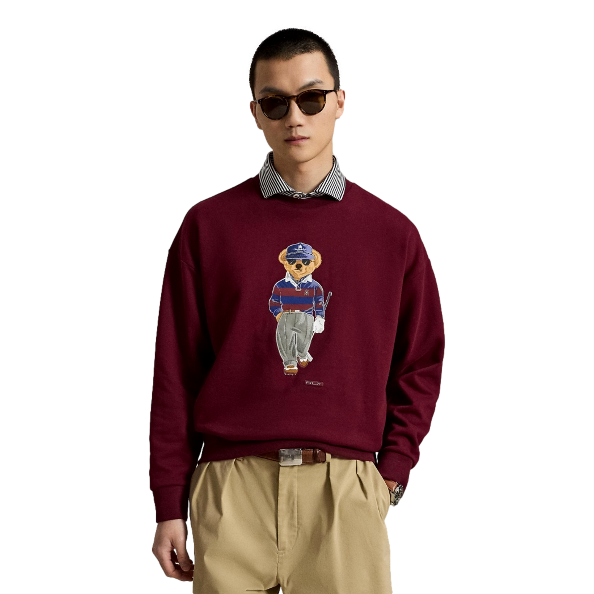 Novelty Bear Lightweight Fleece Men's Golf Sweatshirt