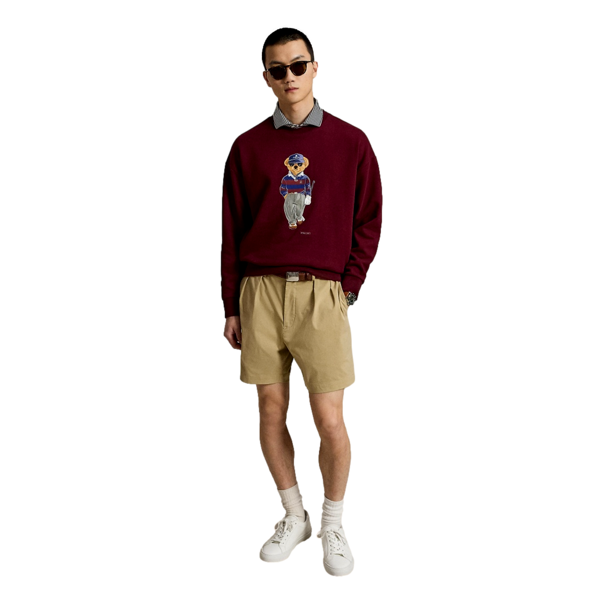 Novelty Bear Lightweight Fleece Men's Golf Sweatshirt