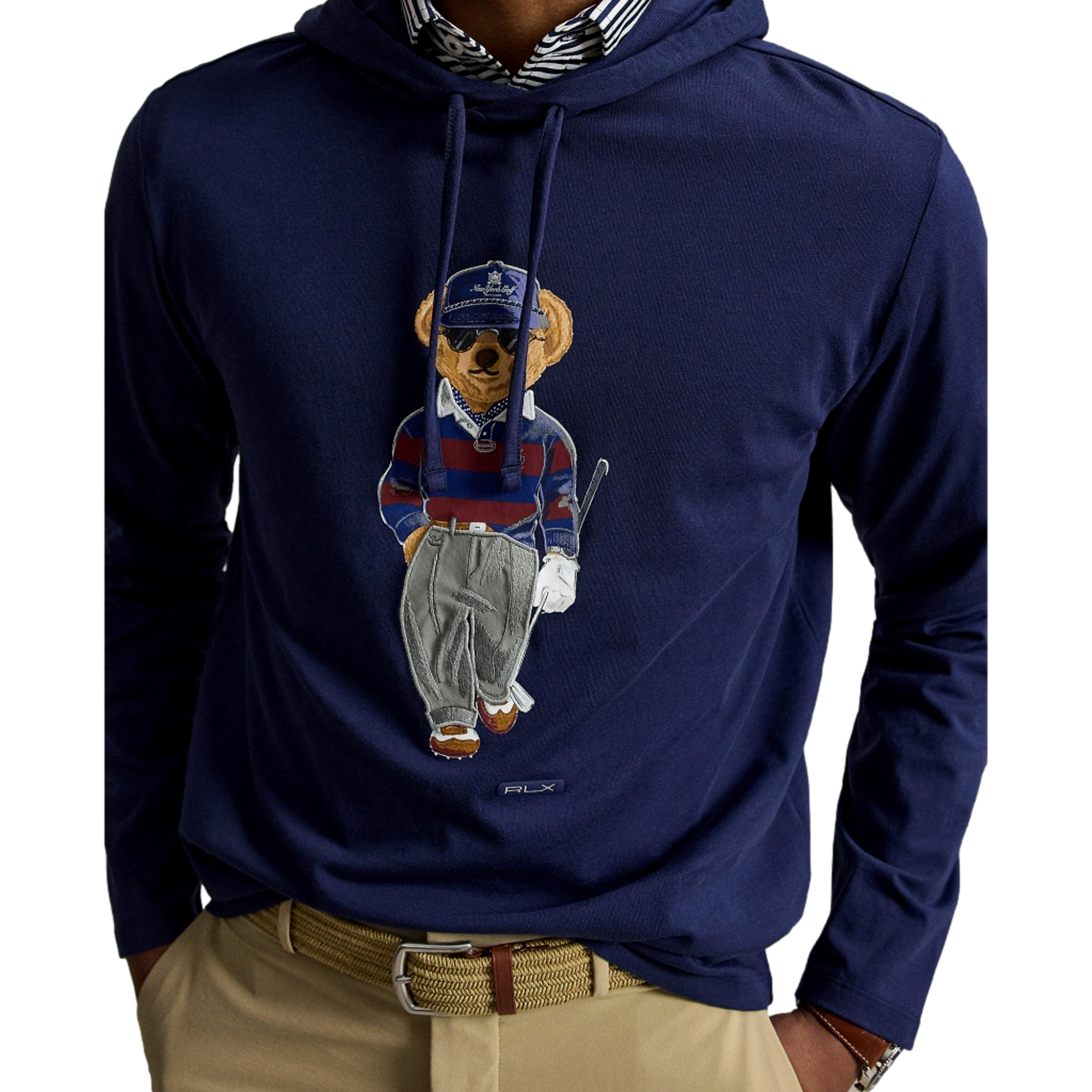 Novelty Bear Fleece Men's Golf Hoodie
