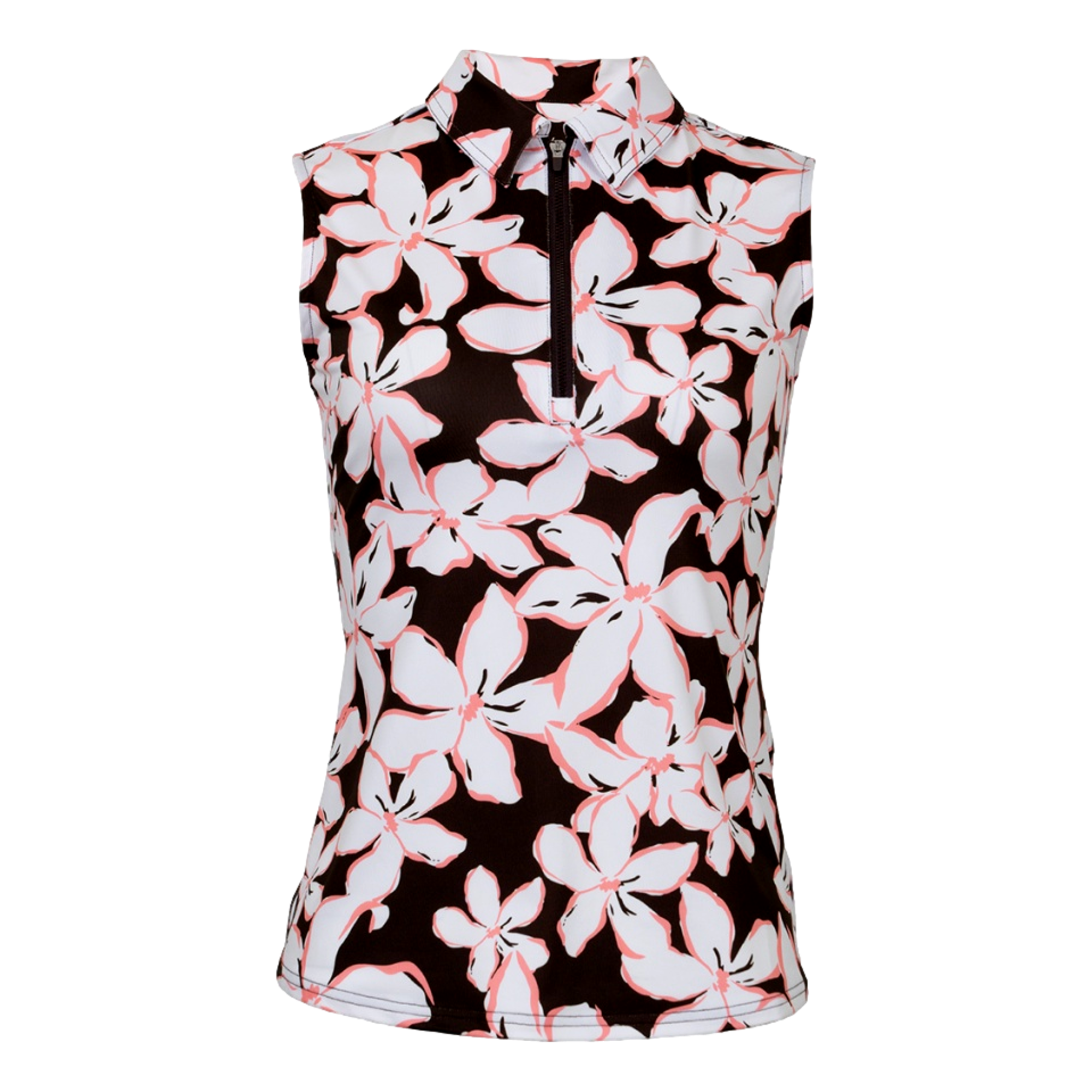Print Women's Sleeveless Golf Polo
