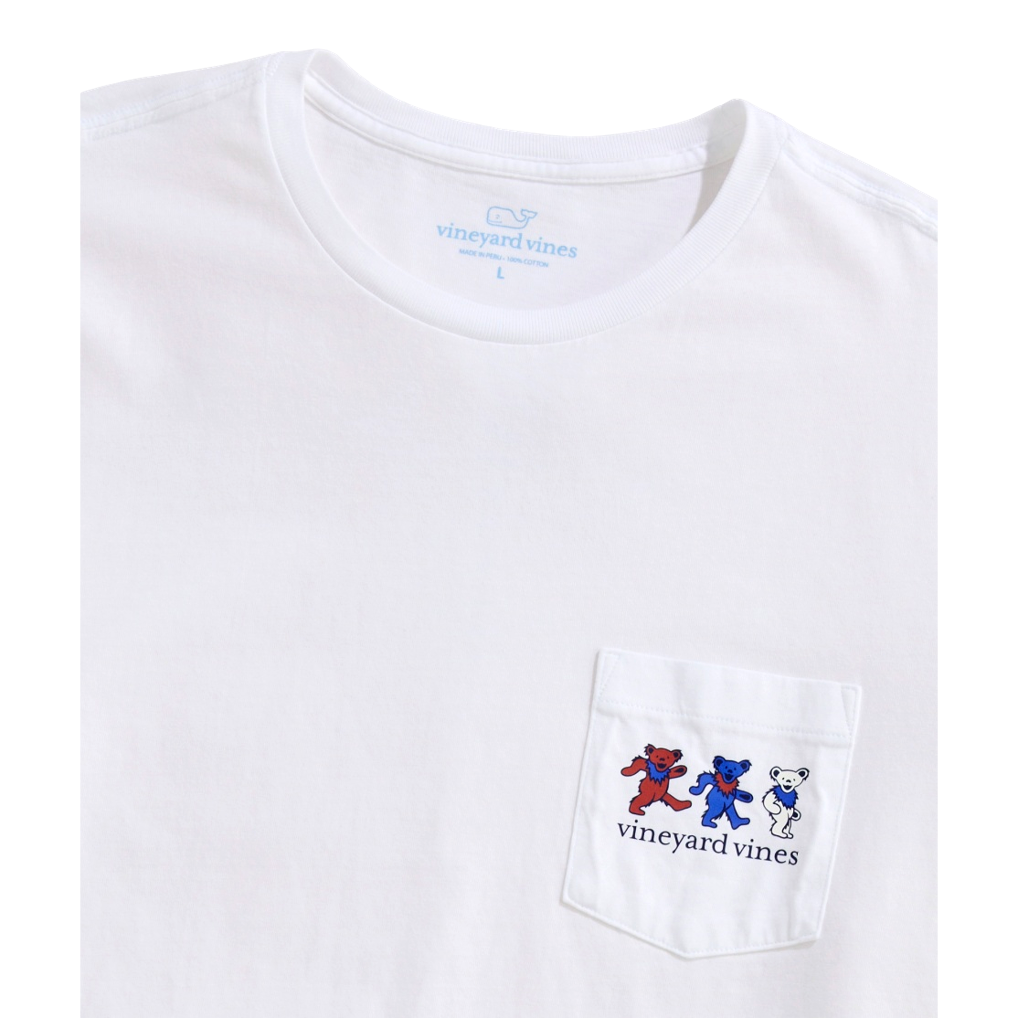 Grateful Dead Americana Dancing Bears Men's Golf T-Shirt