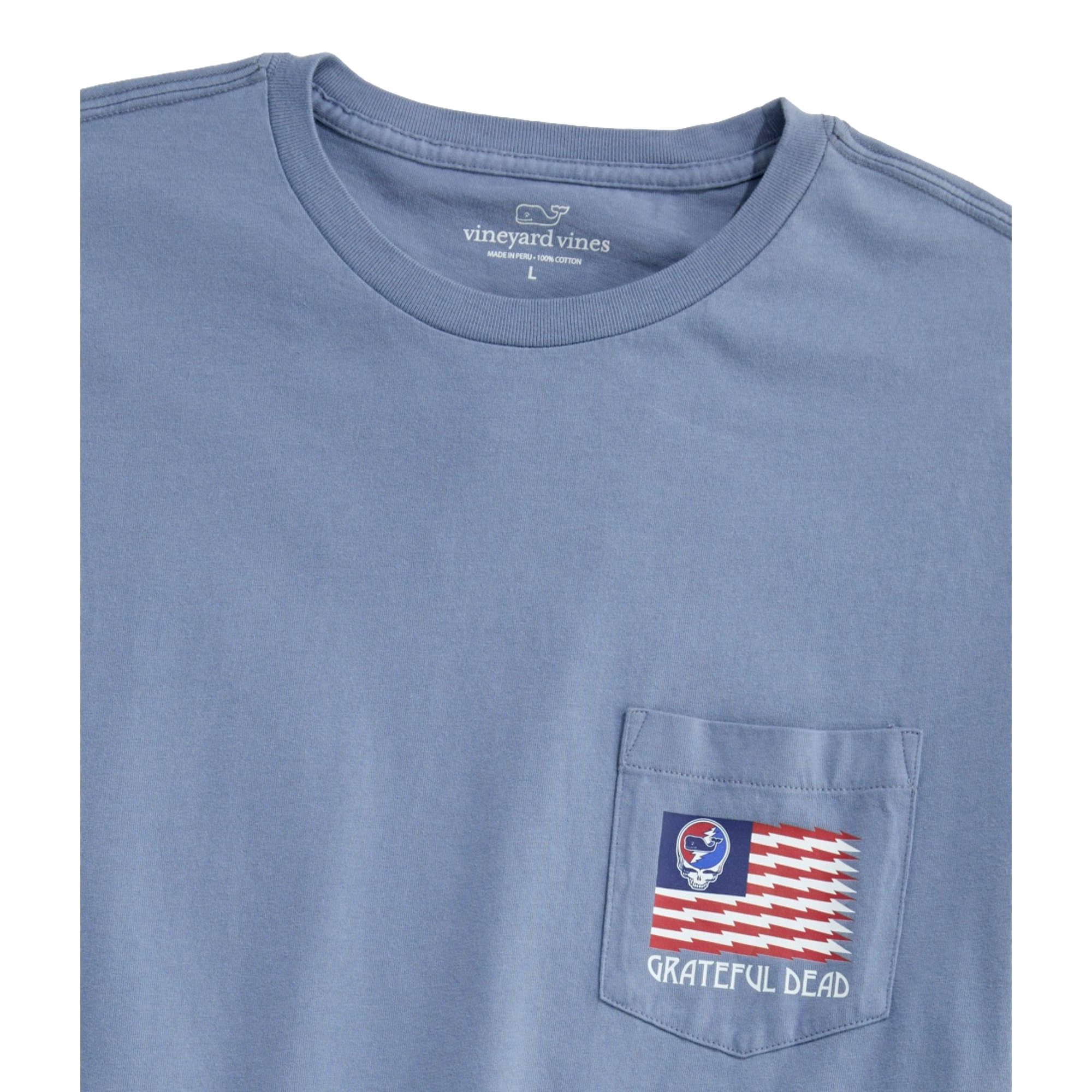 Grateful Dead USA Flag Men's Golf T-Shirt