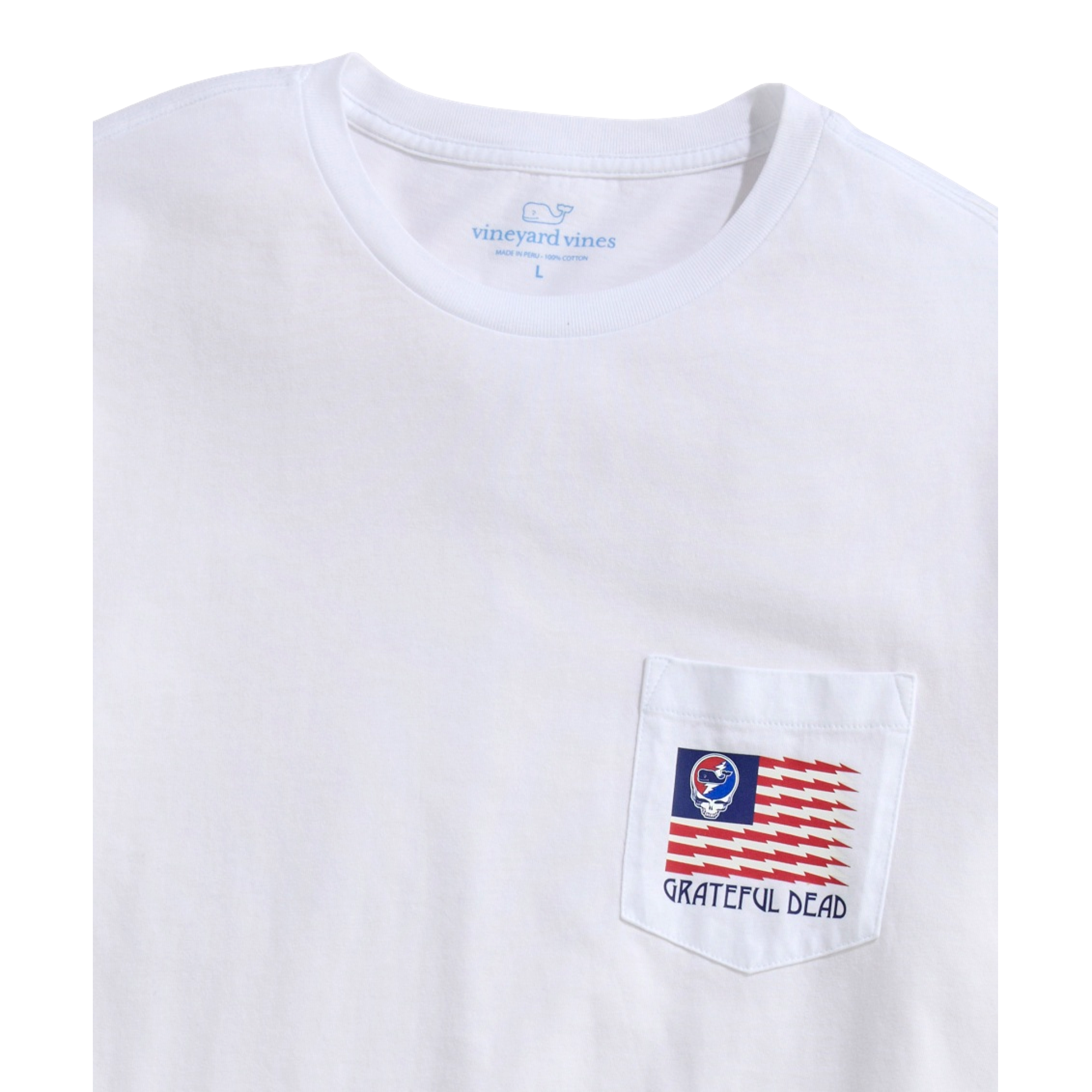 Grateful Dead USA Flag Men's Golf T-Shirt