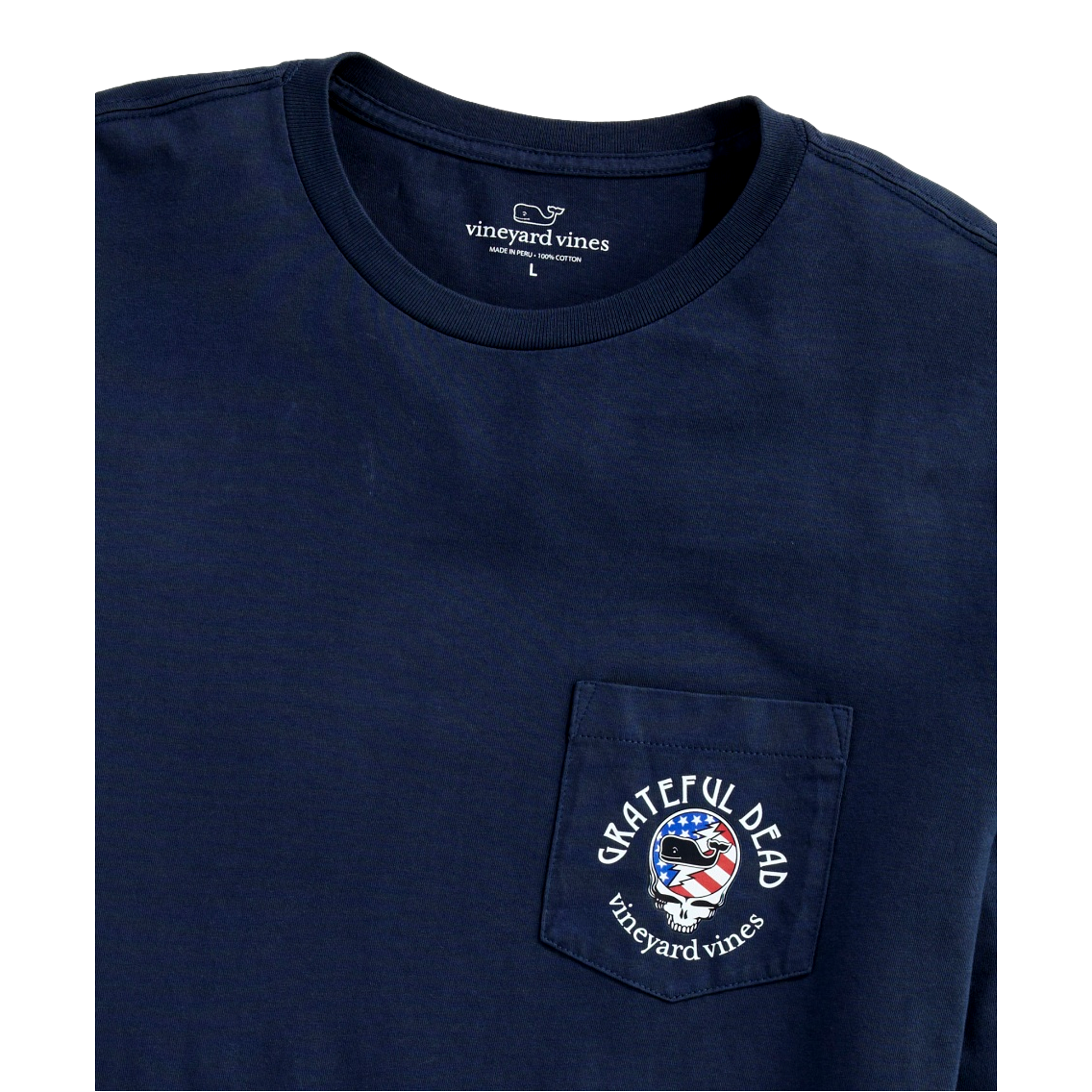 Grateful Dead USA Flag Men's Golf T-Shirt