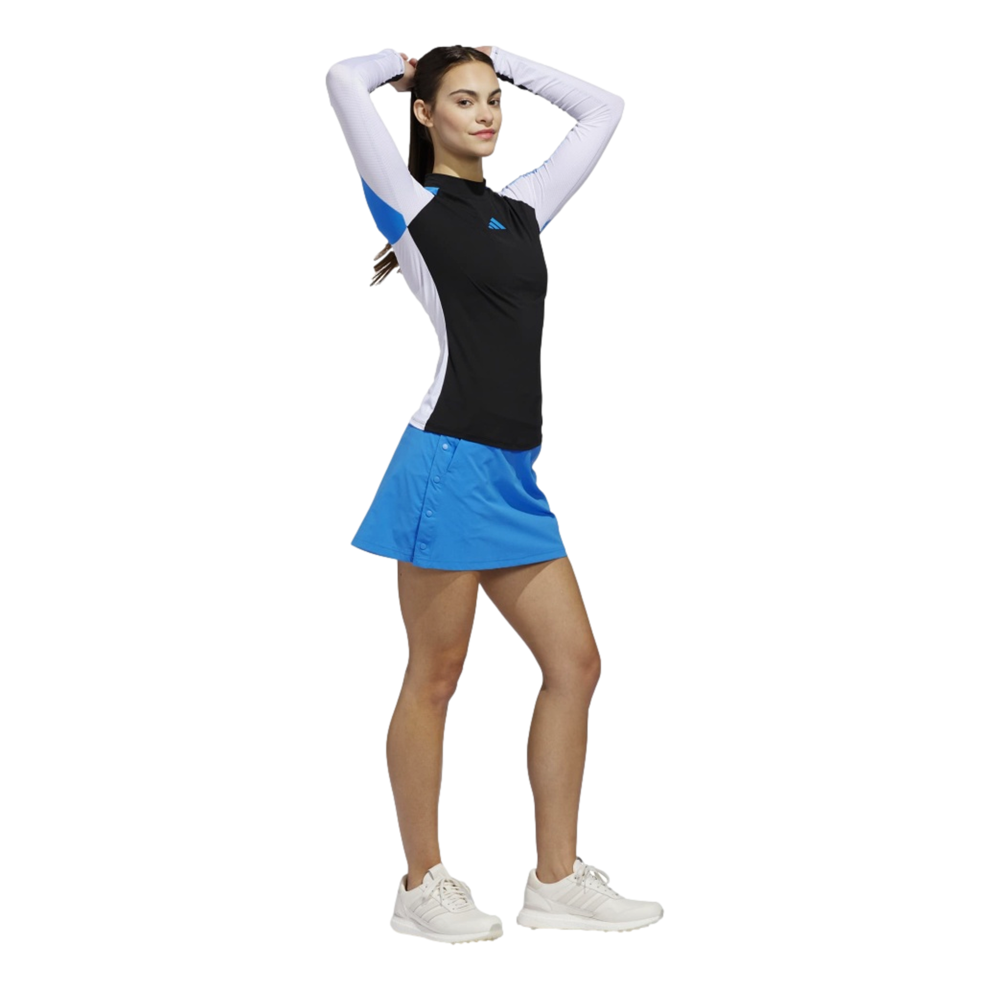 Beyond Color Block Women's Long Sleeve Golf Mock Neck Shirt