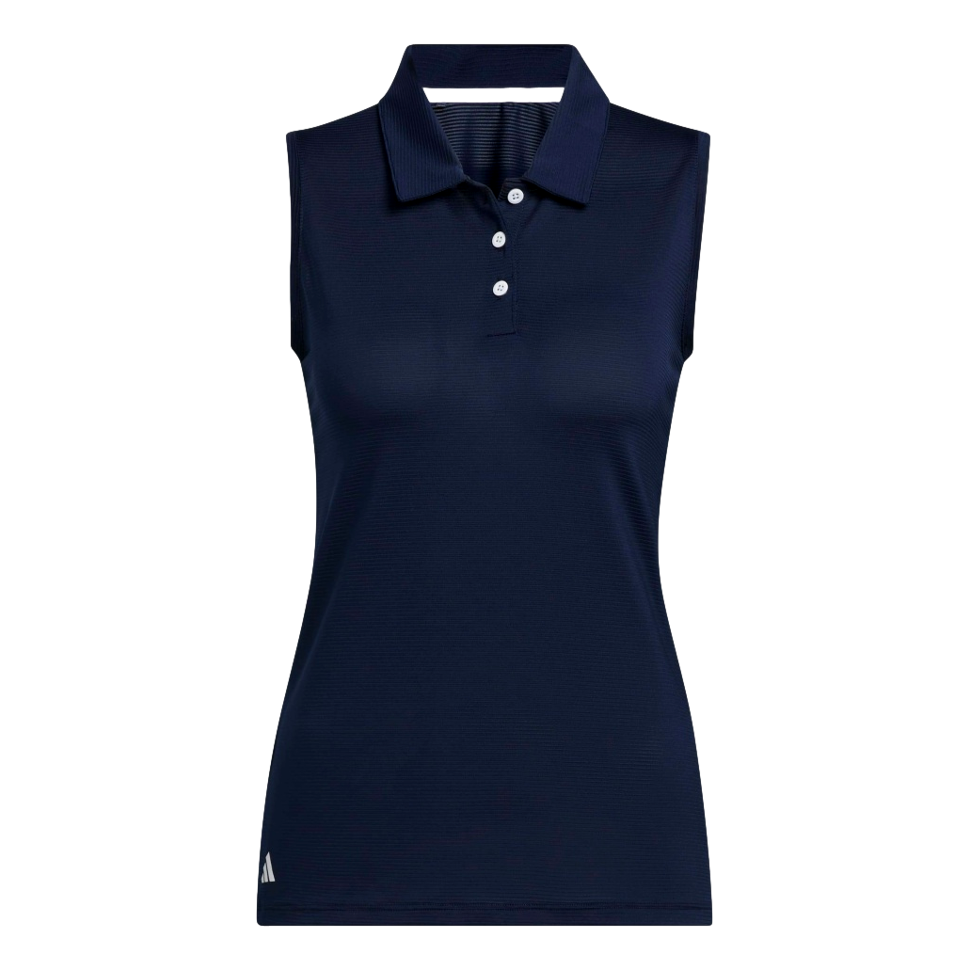 Solid Ottoman Sleeveless Polo Golf Shirt