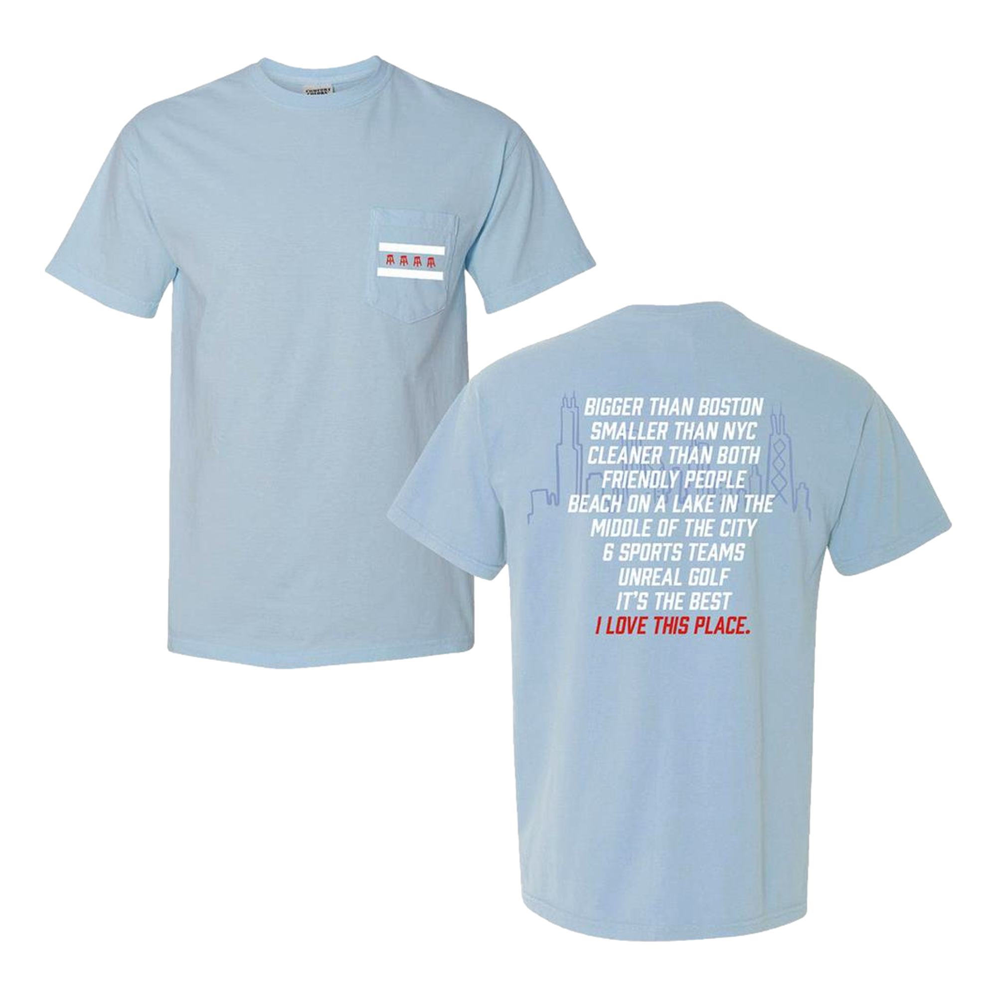 I Love This Place Chicago Men's Golf T-Shirt