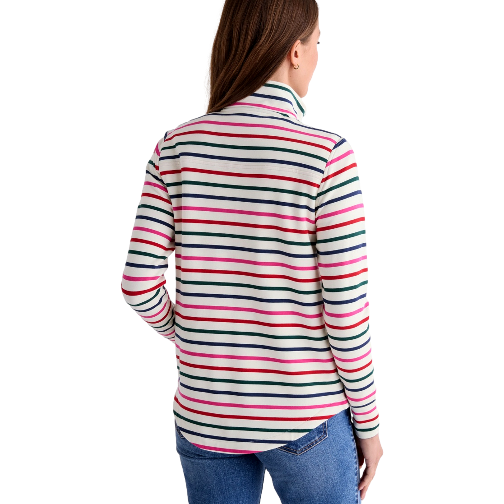 Dreamcloth Striped Shep Shirt Women's Golf Quarter Zip