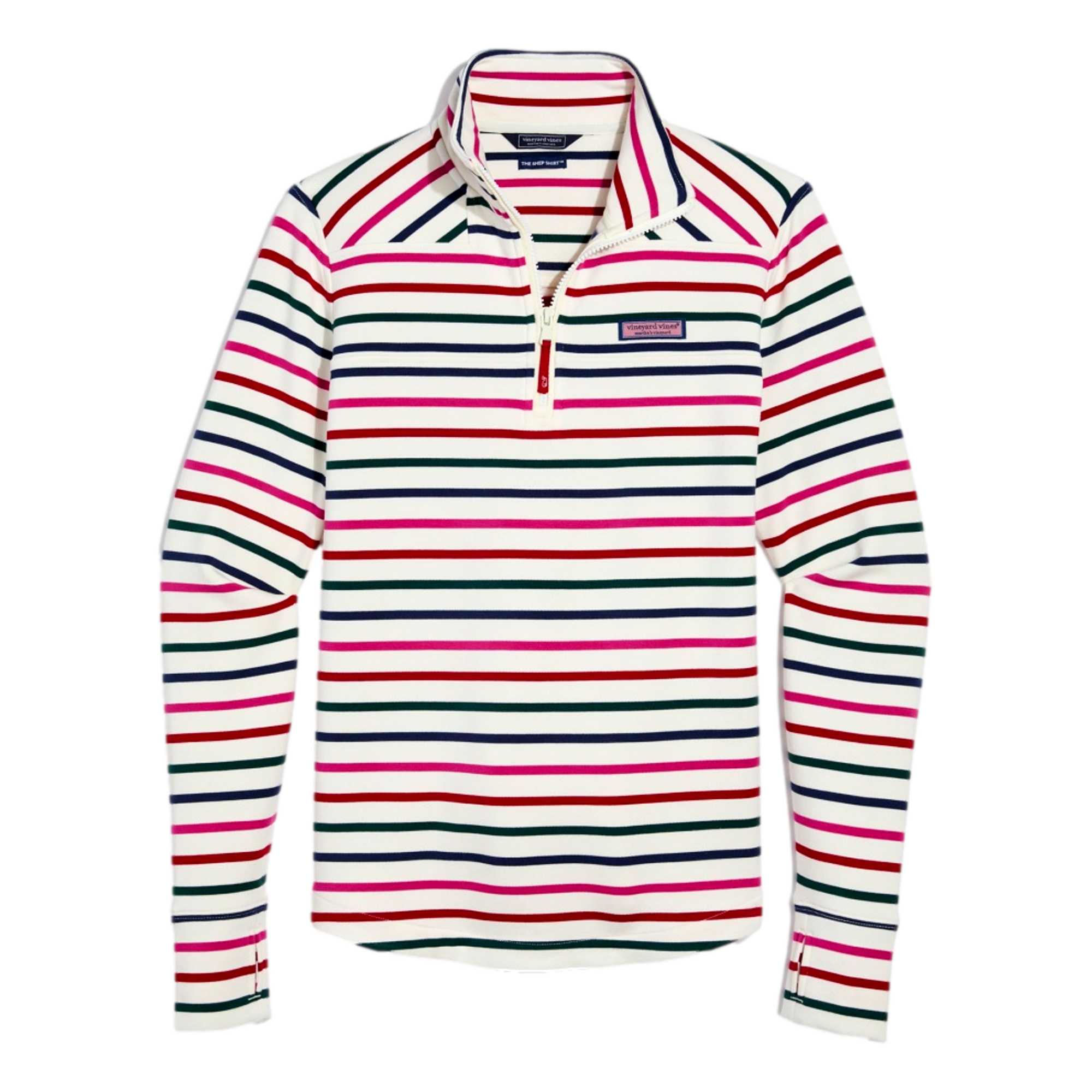 Dreamcloth Striped Shep Shirt Women's Golf Quarter Zip