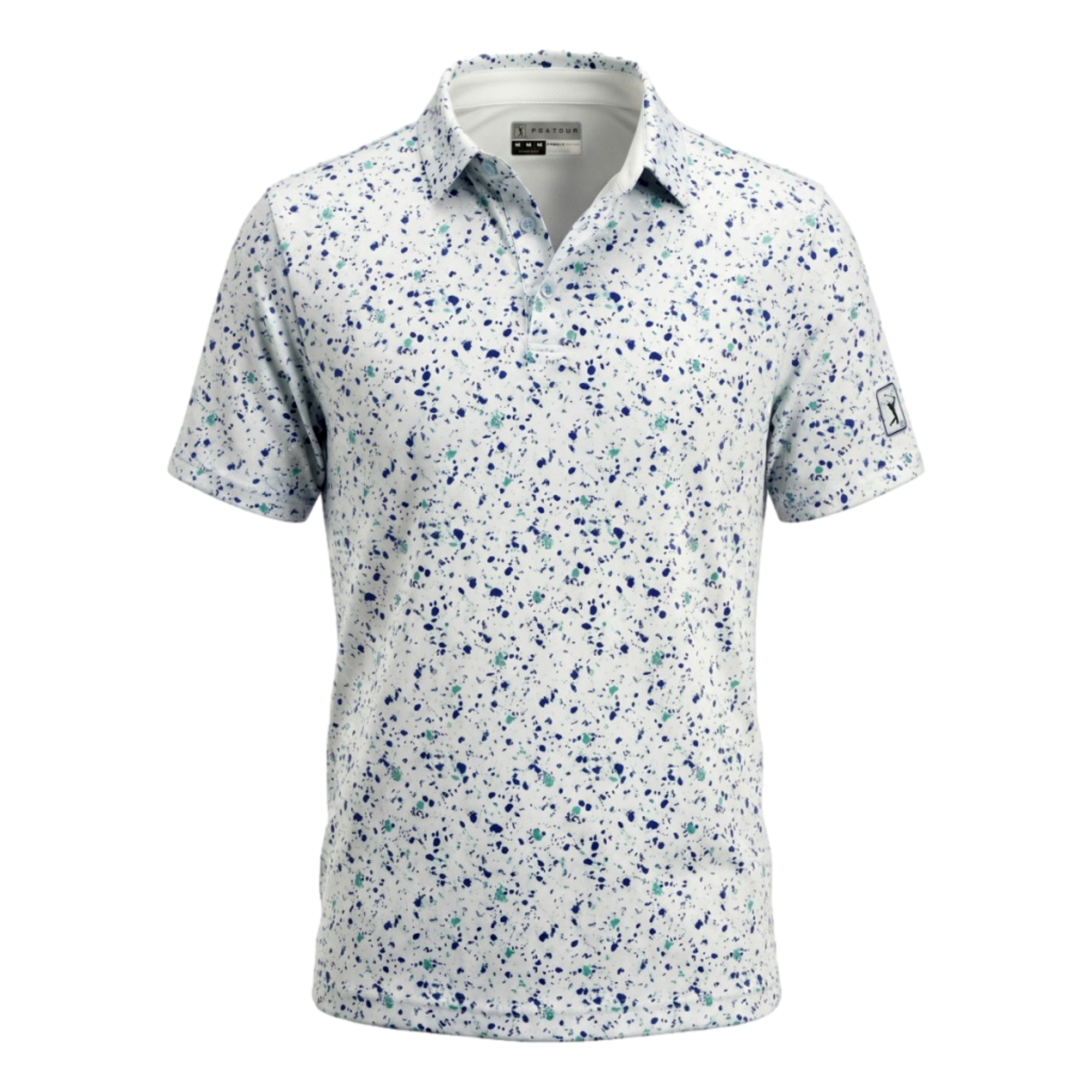 Abstract Confetti Print Boys Golf Polo Shirt
