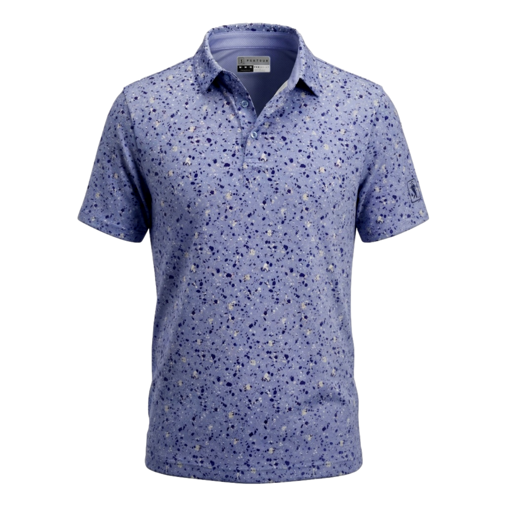 Abstract Confetti Print Boys Golf Polo Shirt