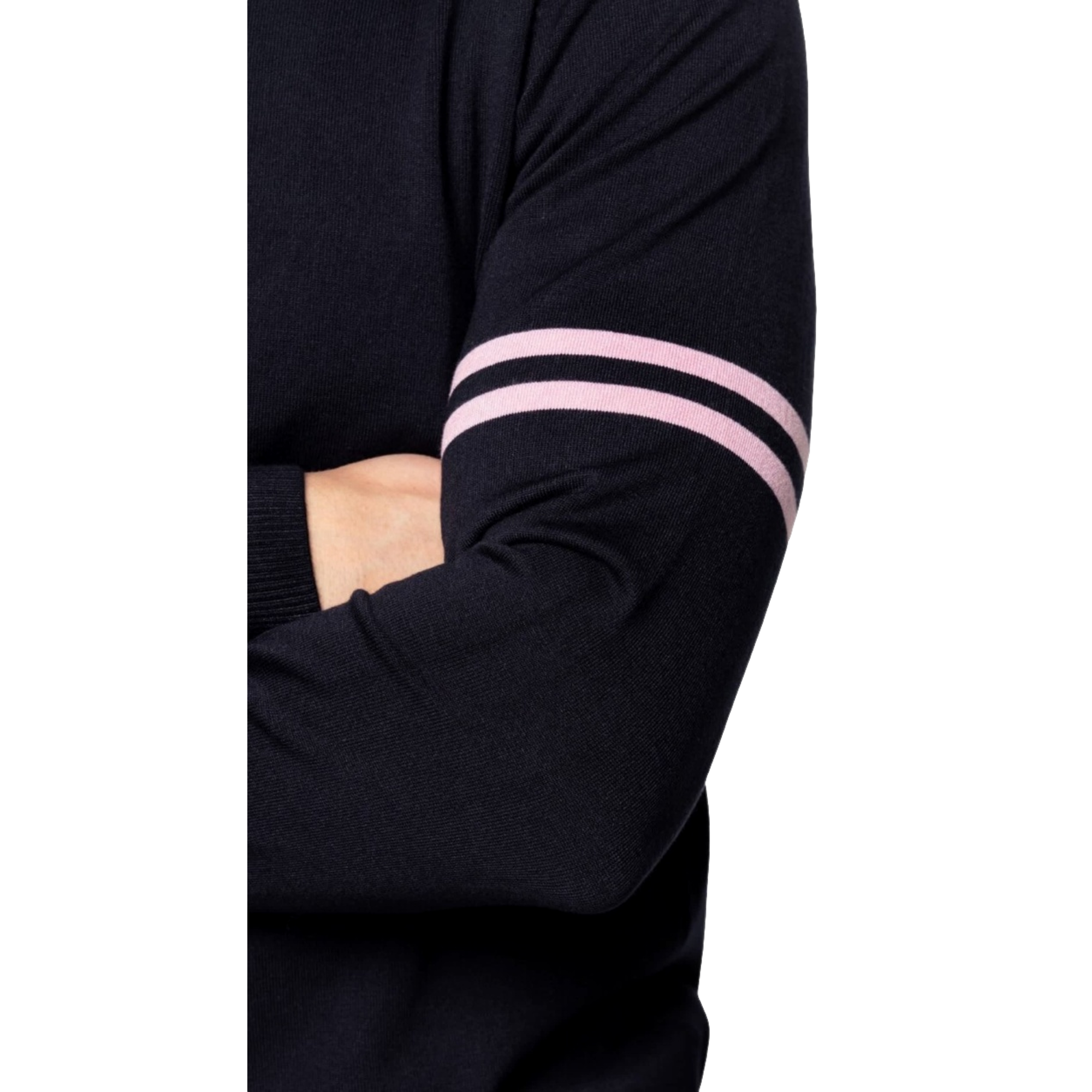 Striped Crew Neck Men's Golf Sweater