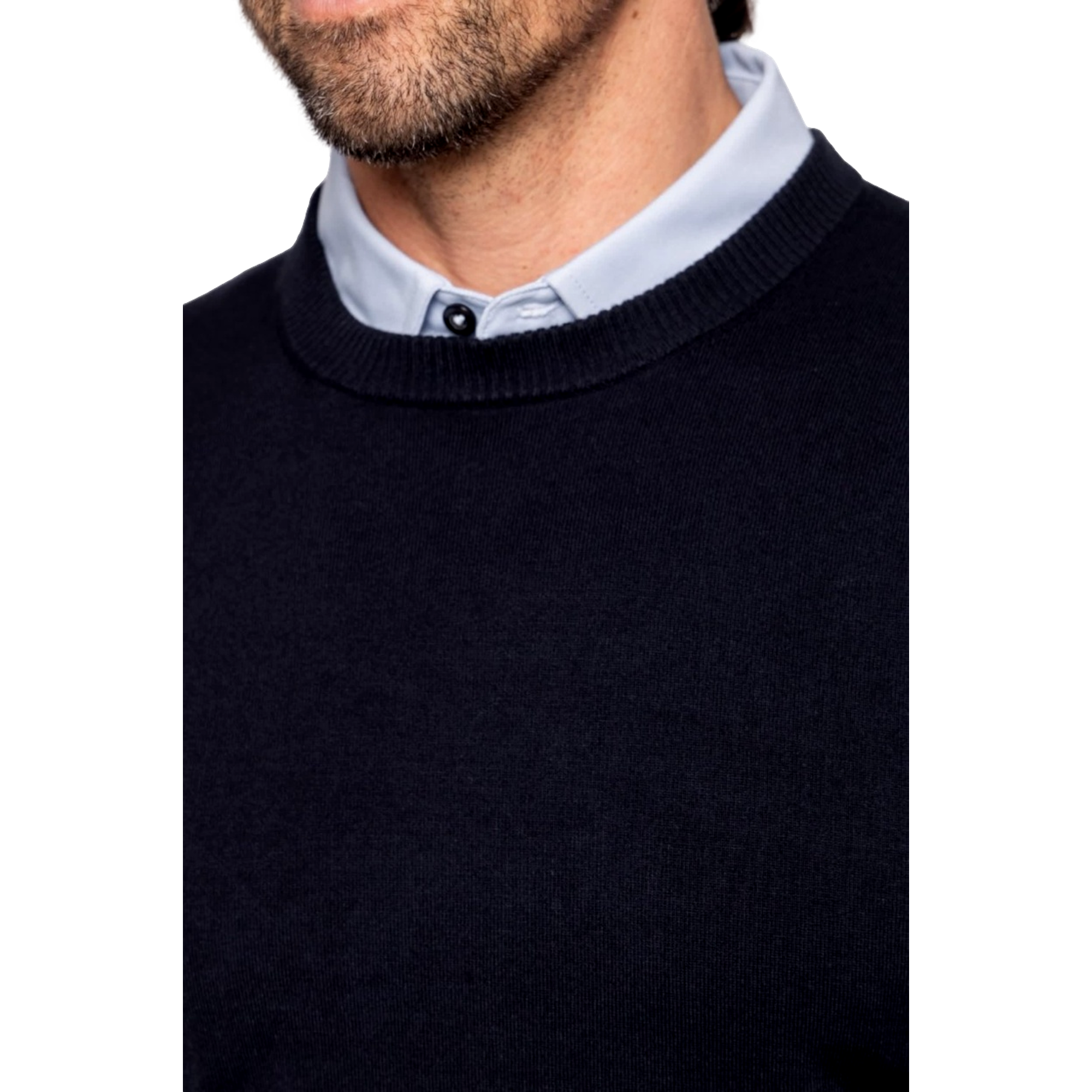 Striped Crew Neck Men's Golf Sweater