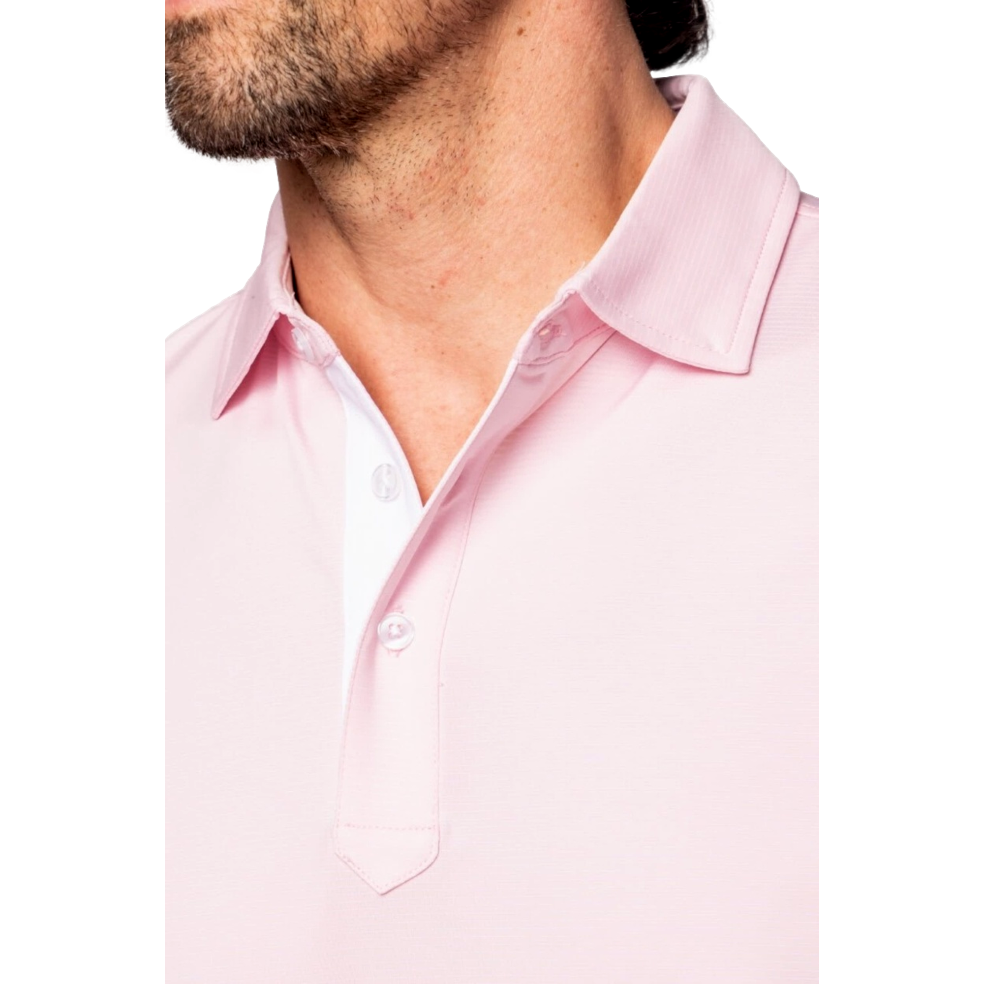 Stripe Tech Men's Short Sleeve Golf Polo Shirt