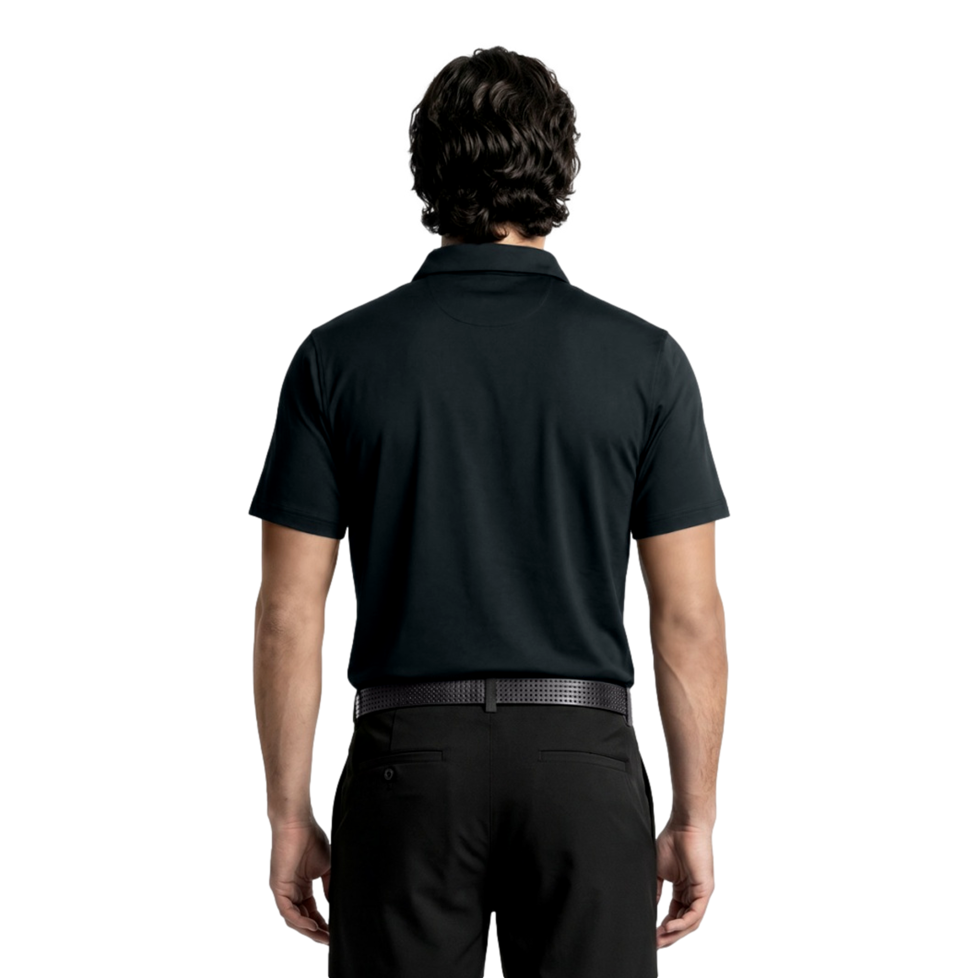 Abstract Ombre Block Men's Golf Polo Shirt