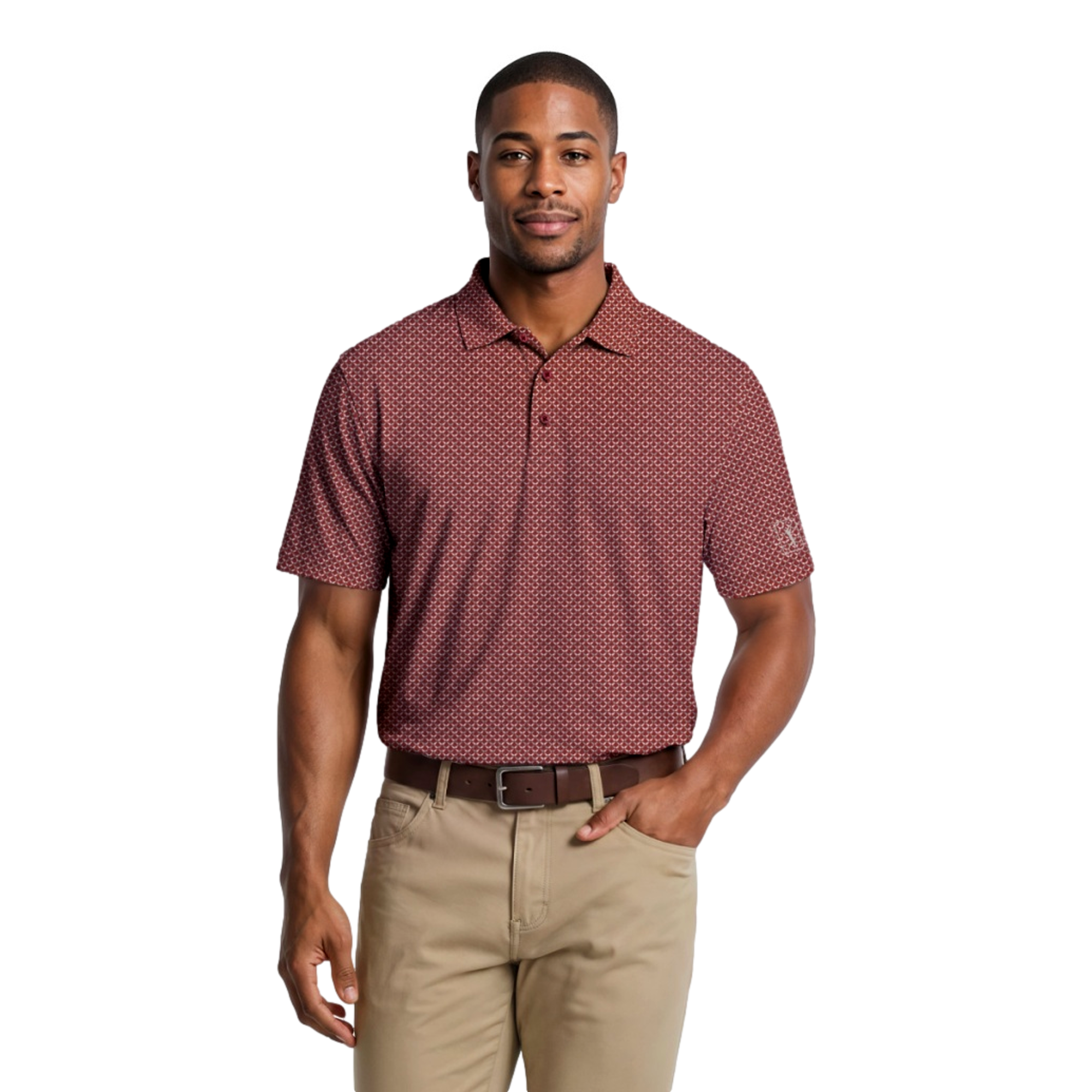 Golf Bag Conversational Men's Golf Polo Shirt
