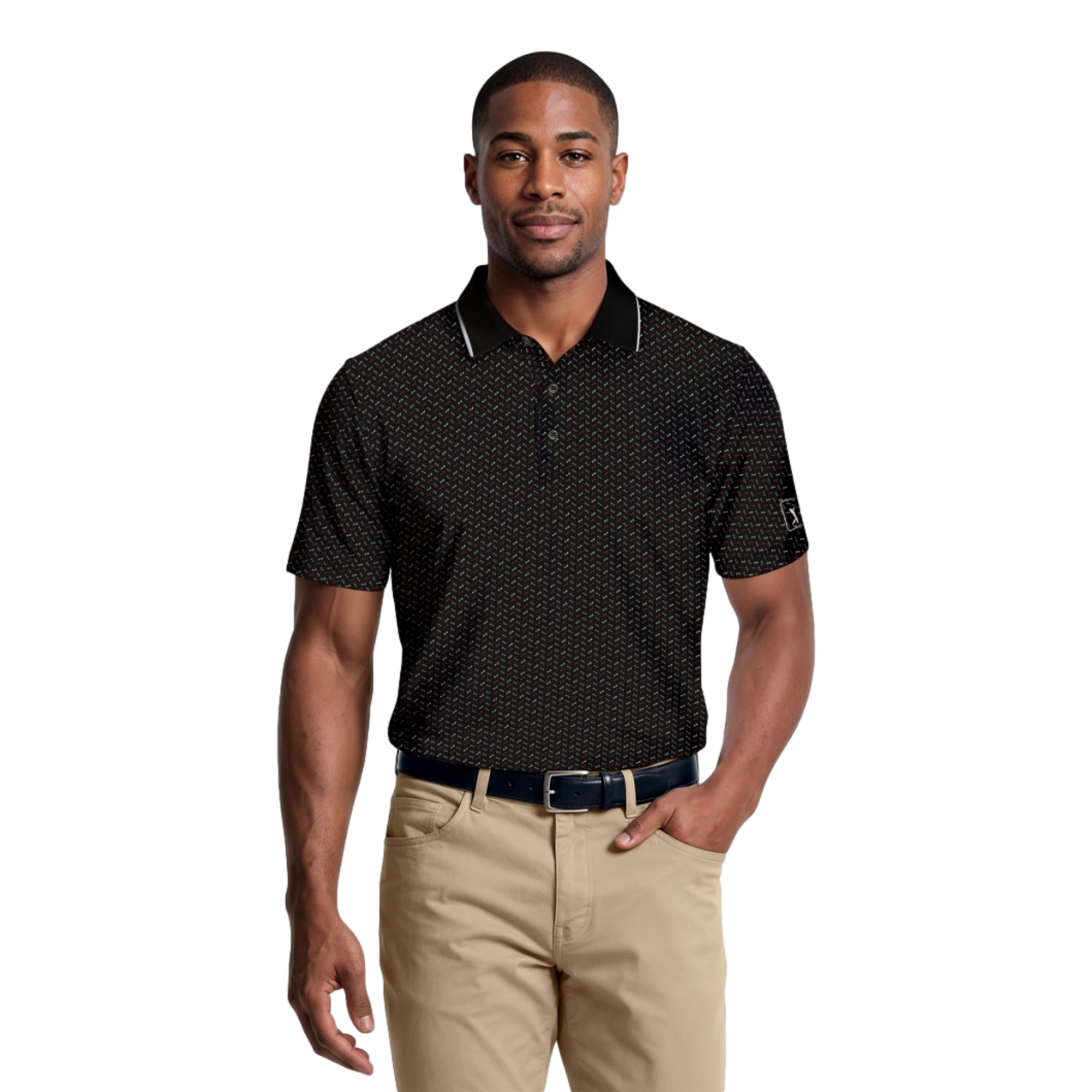 Golf Novelty Printed Men's Golf Polo Shirt