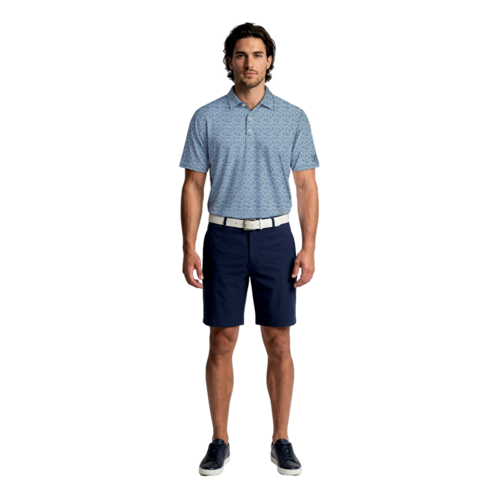 Energized Abstract Floral Men's Golf Polo Shirt