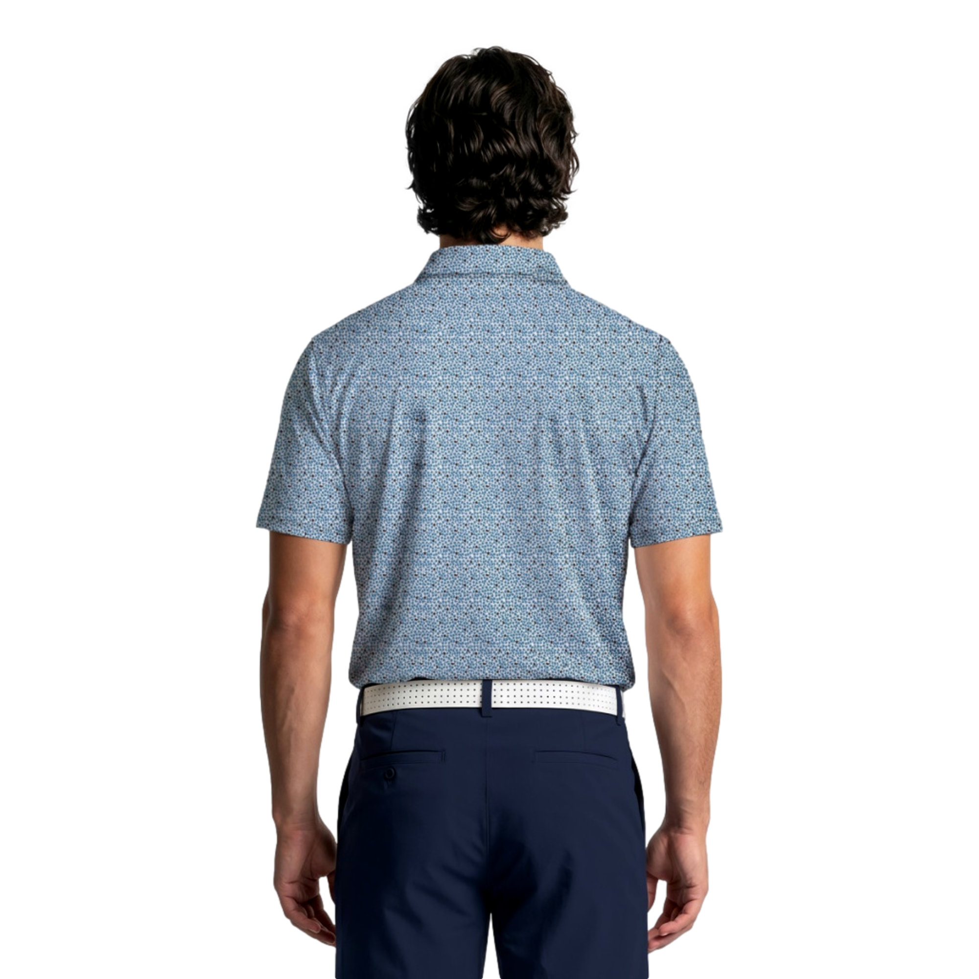 Energized Abstract Floral Men's Golf Polo Shirt