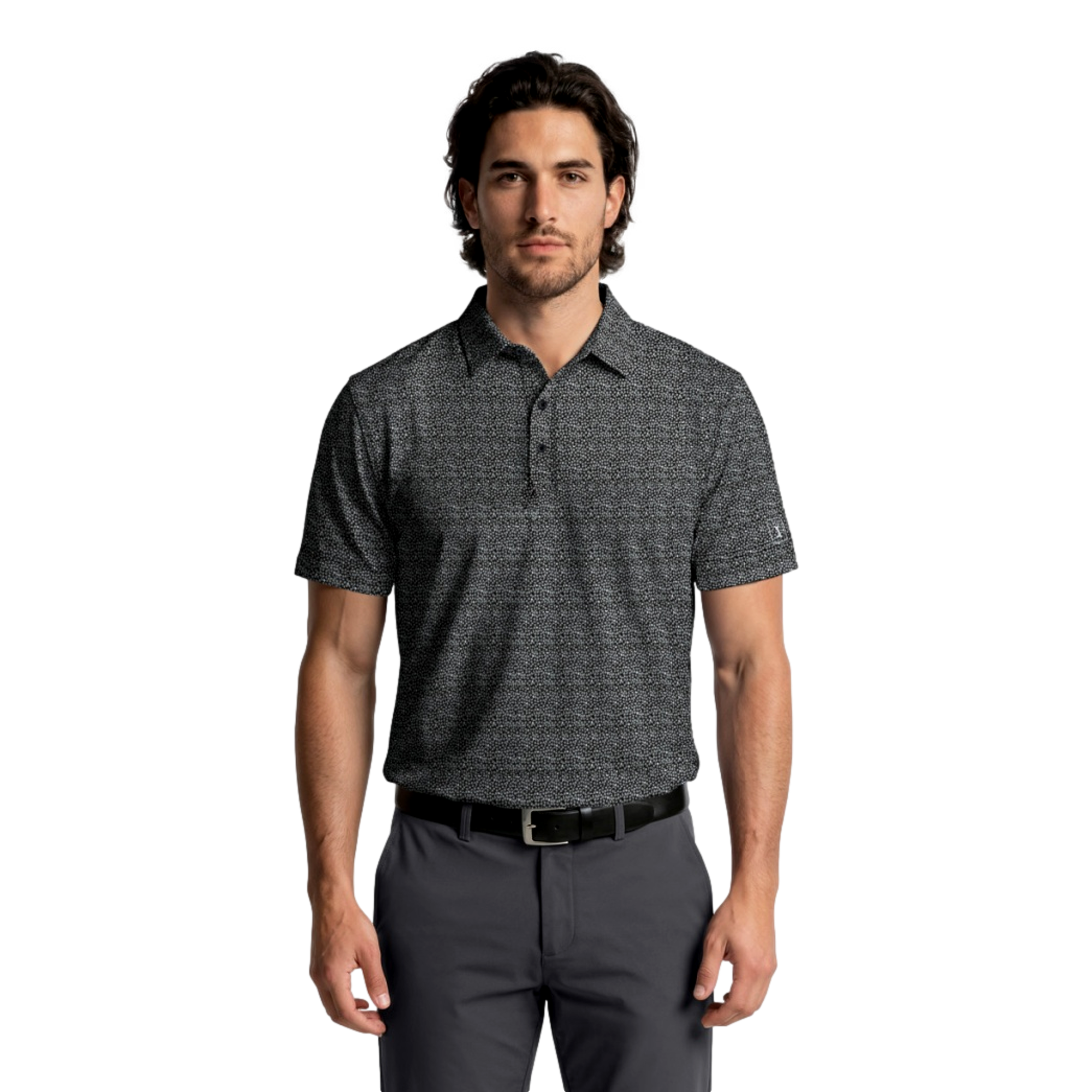 Energized Abstract Floral Men's Golf Polo Shirt