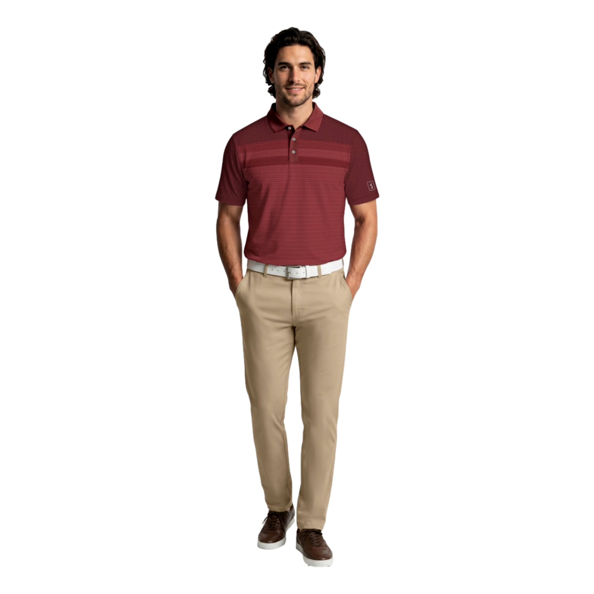 Tee Novelty Block Print Men's Golf Polo Shirt