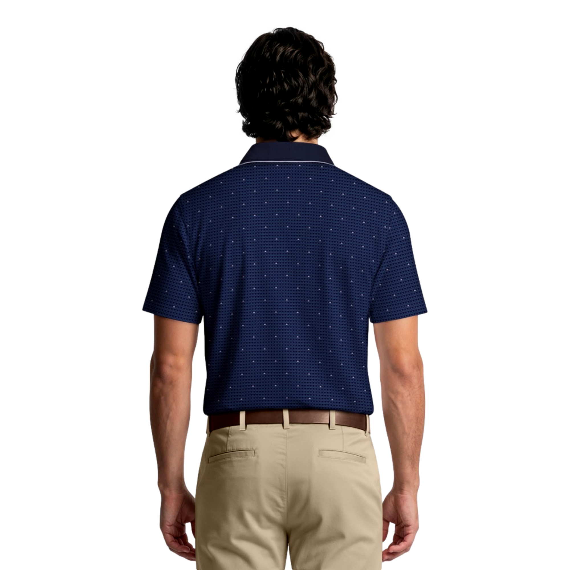 Dimensional Geo Print Men's Golf Polo Shirt